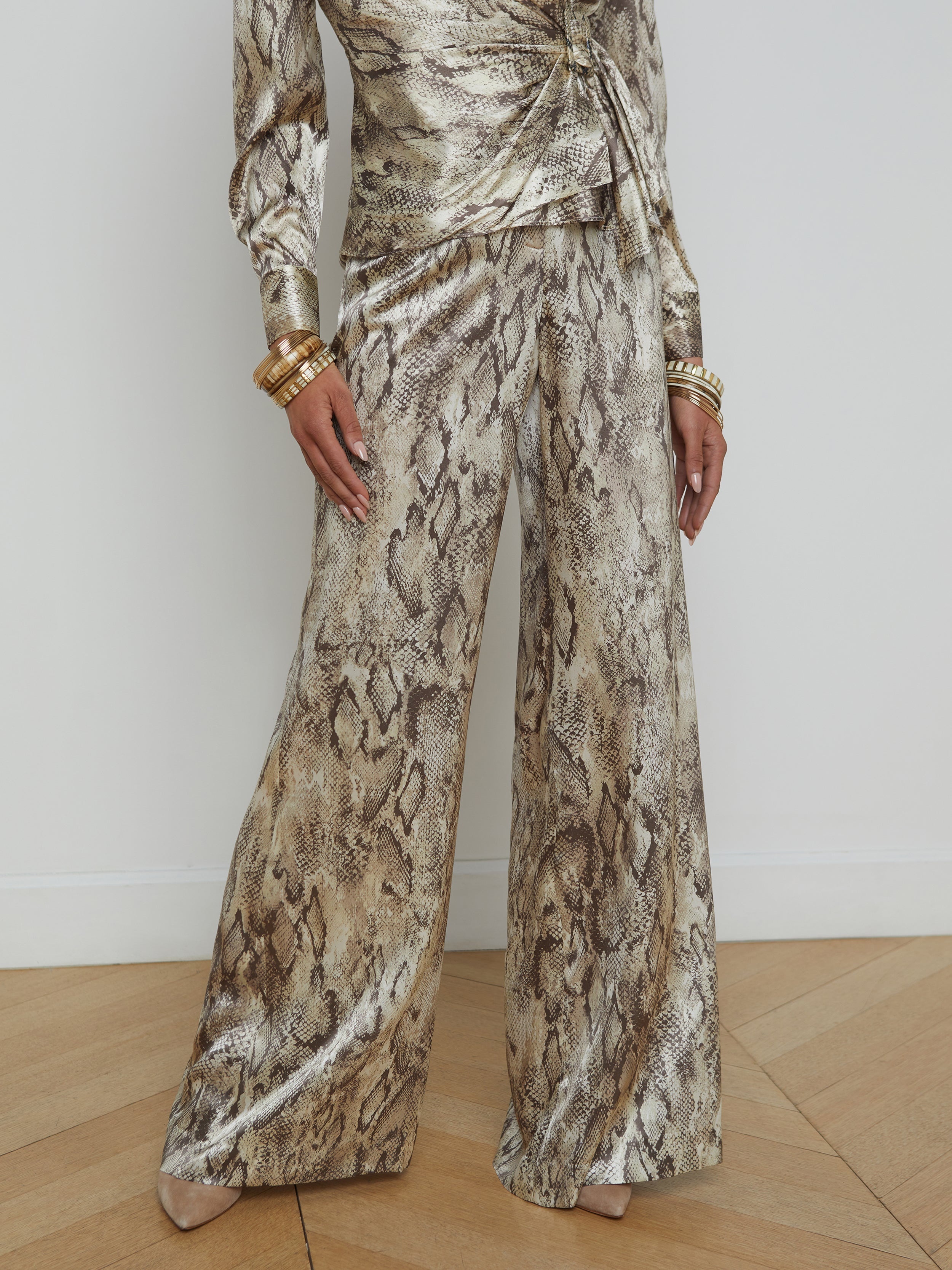 Pilar Silk Wide-Leg Pant - 4