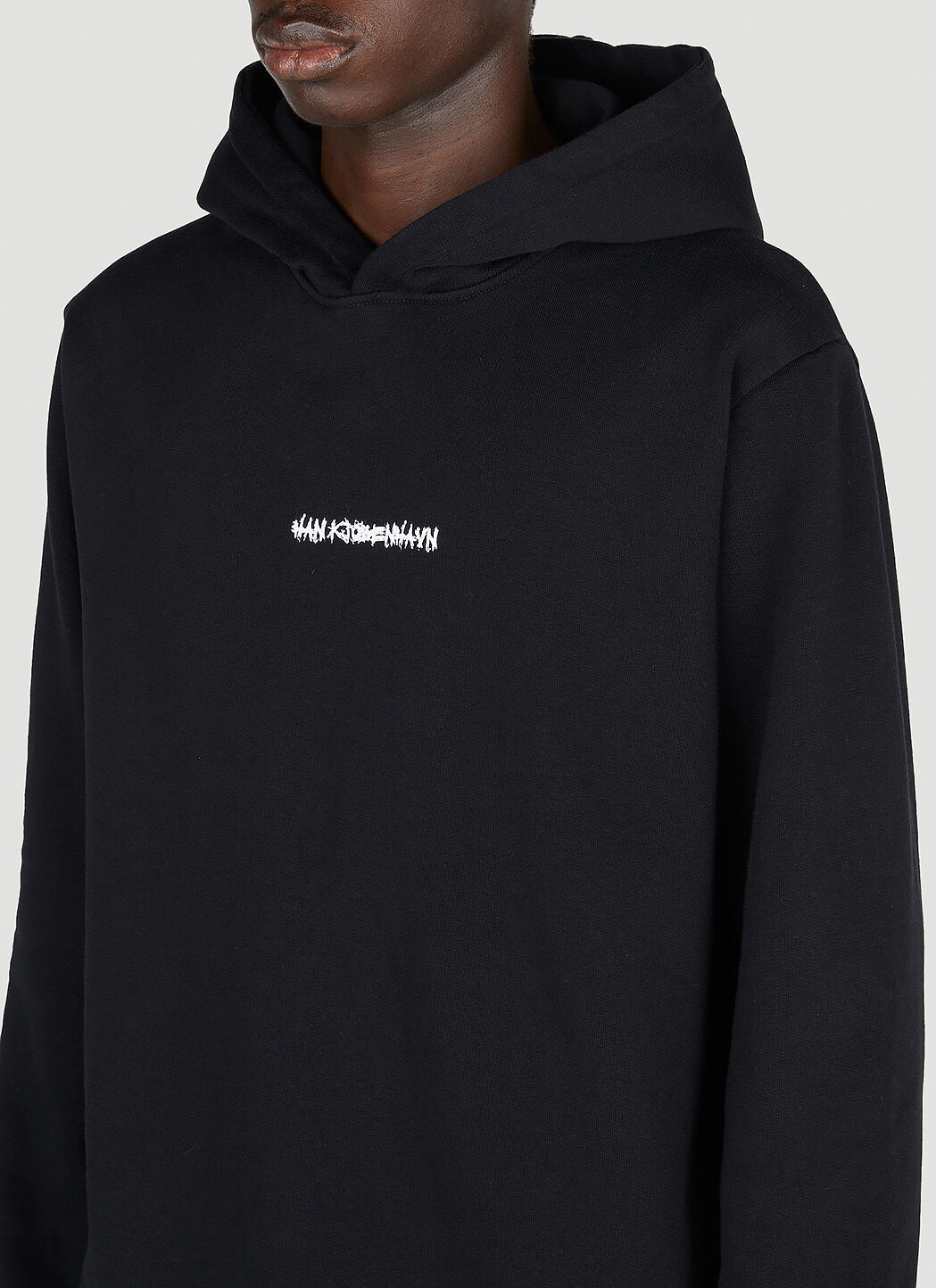 Goat Skull Print Hooded Sweatshirt - 5