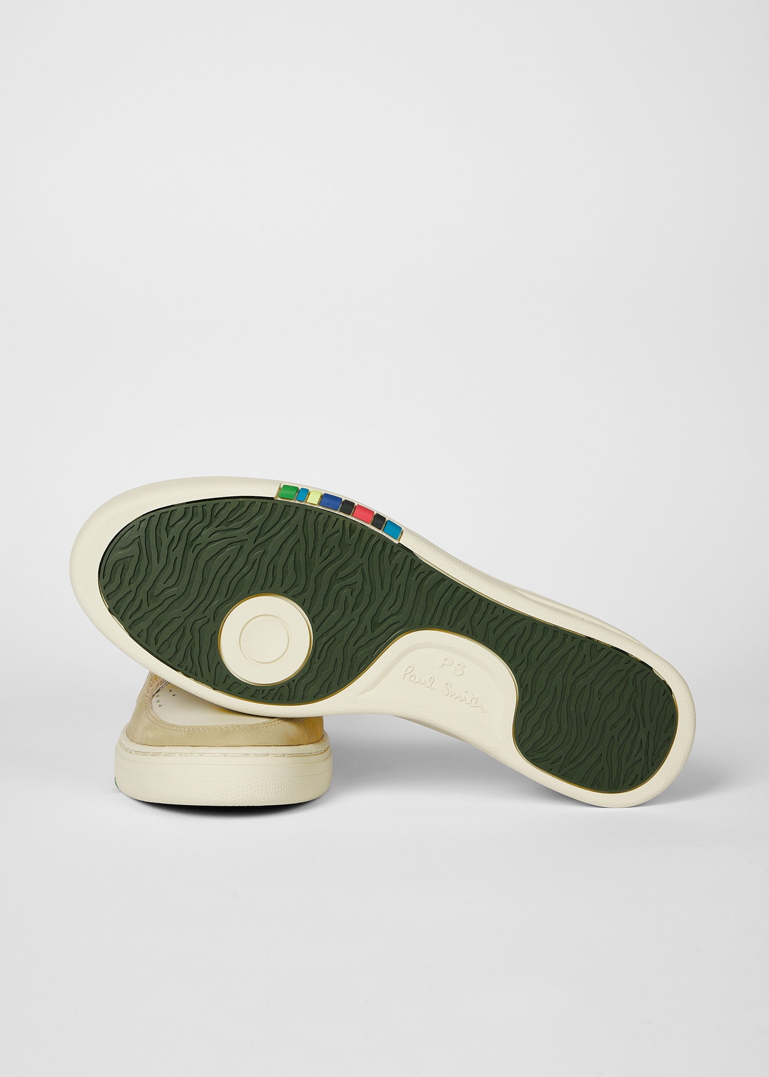 Ecru and Khaki 'Cosmo' Trainers - 3