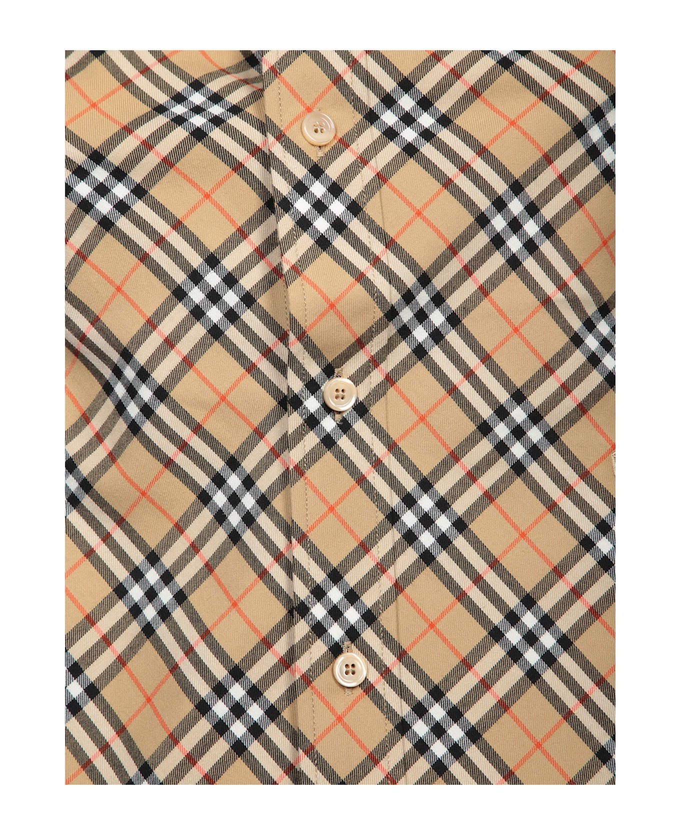 Beige Check Shirt - 3