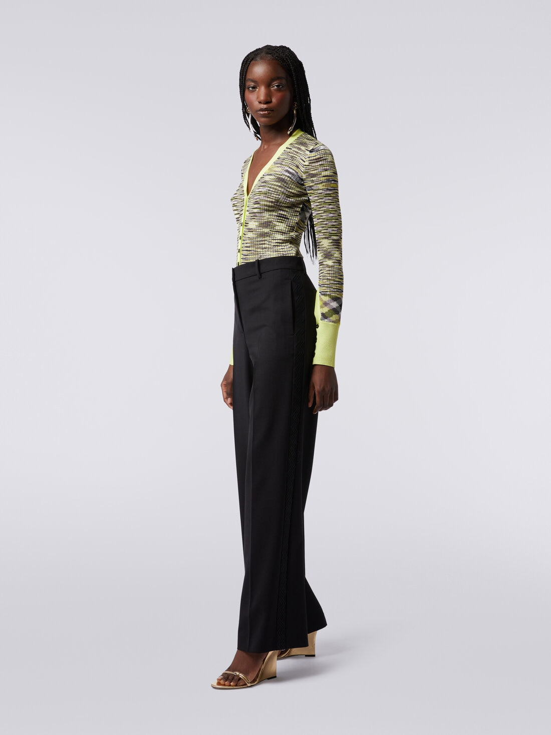Classic wool and technical fabric trousers - 3
