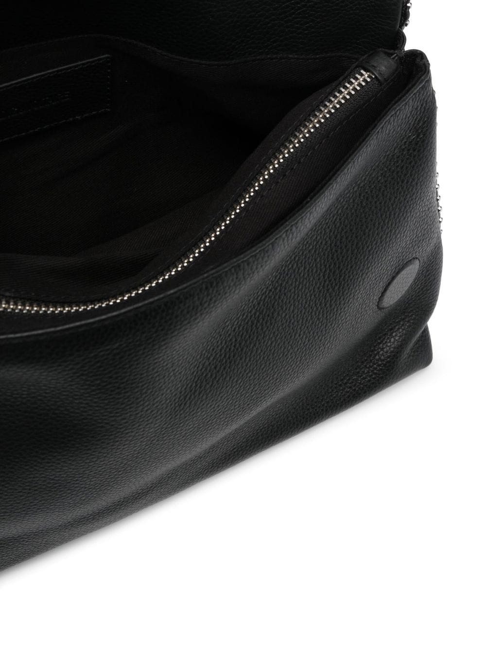 logo-plaque leather shoulder bag - 5