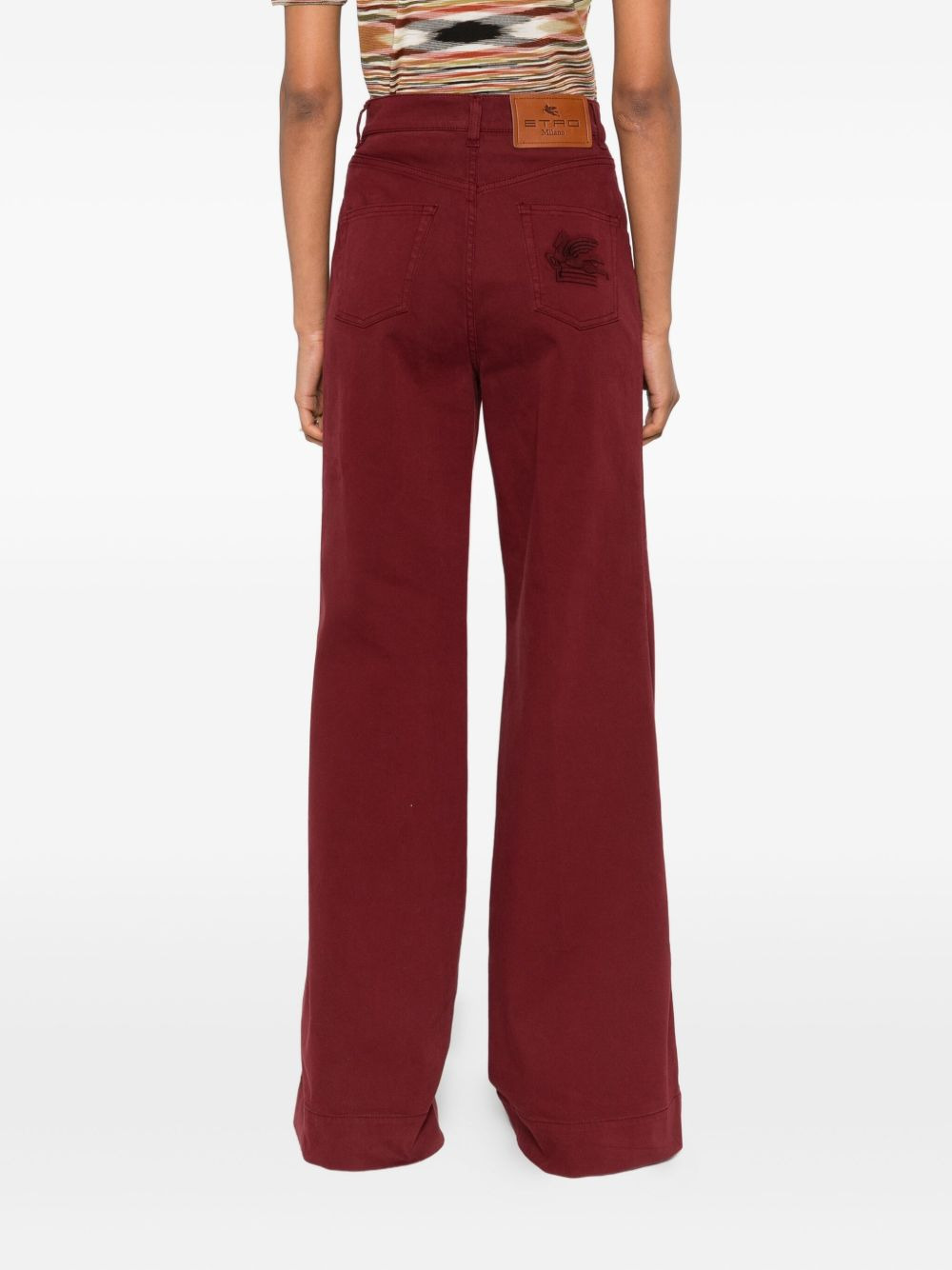 button-fly wide-leg jeans - 4