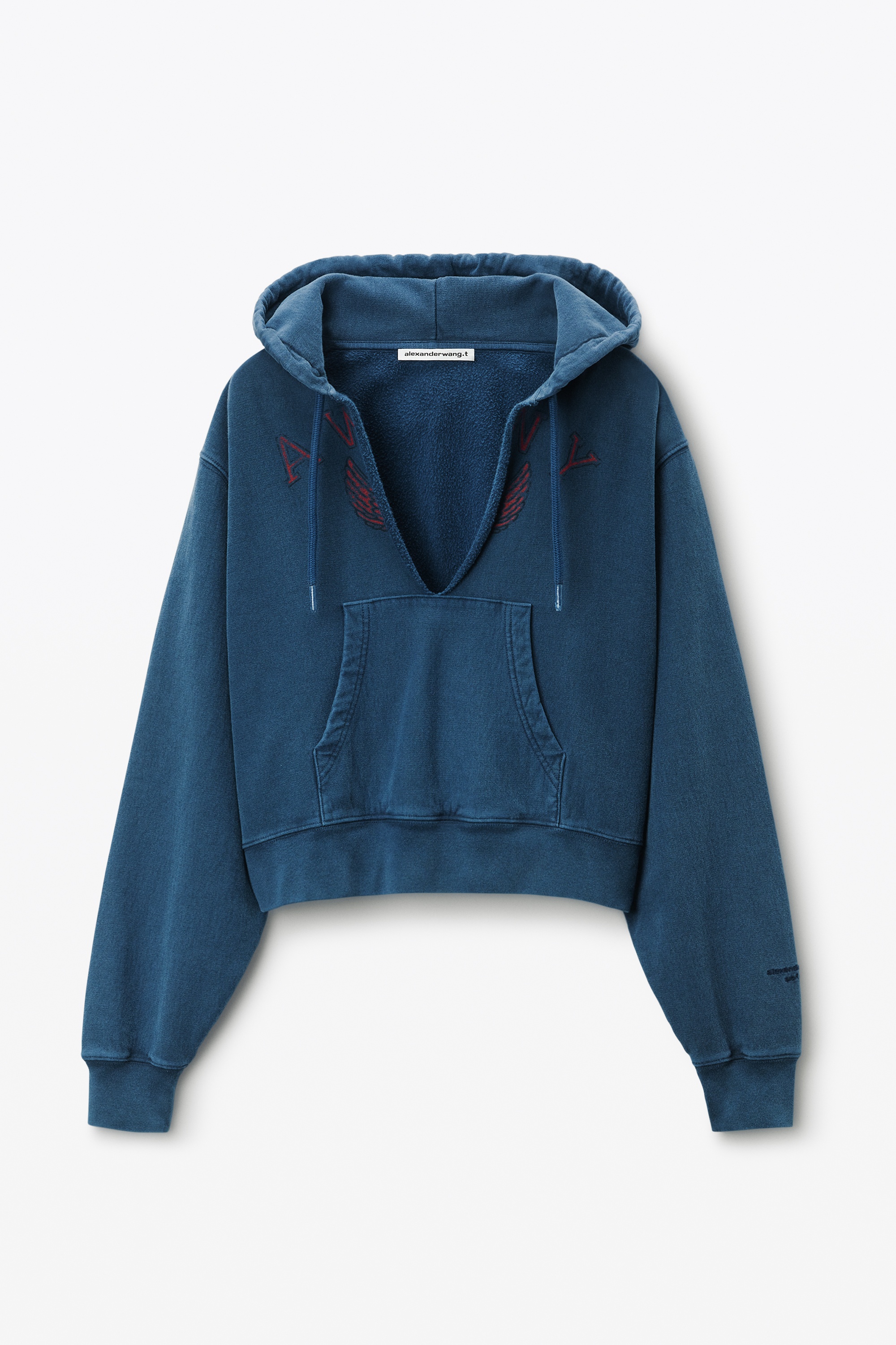Distressed Cotton Hoodie - 1