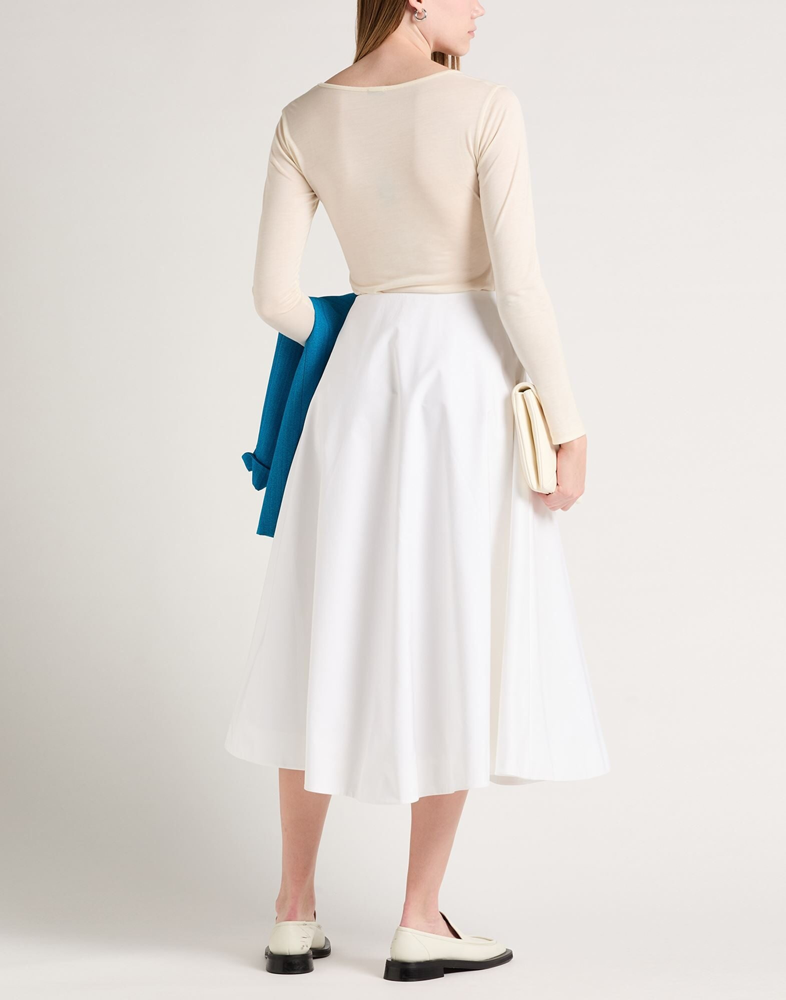 White Women's Midi Skirt - 4