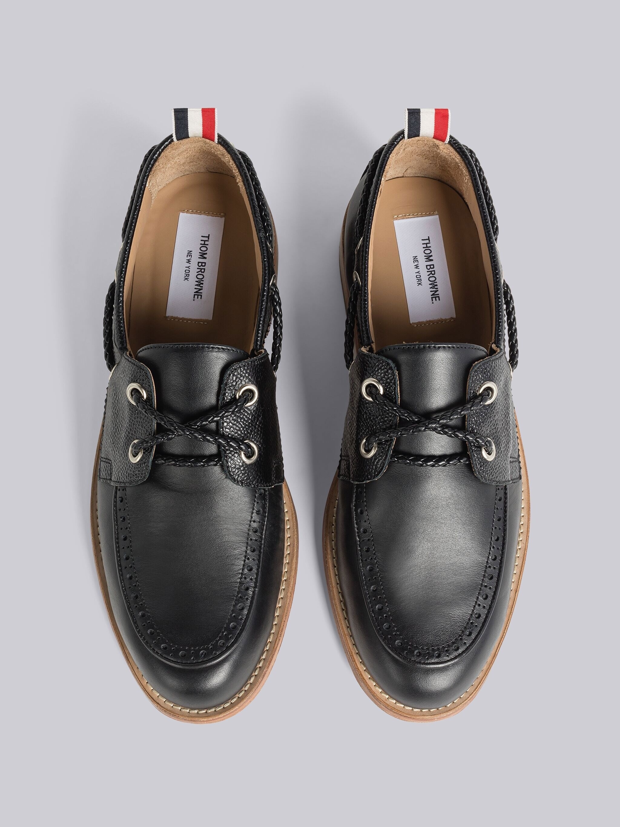 VITELLO CALF LEATHER BOAT SHOE - 4