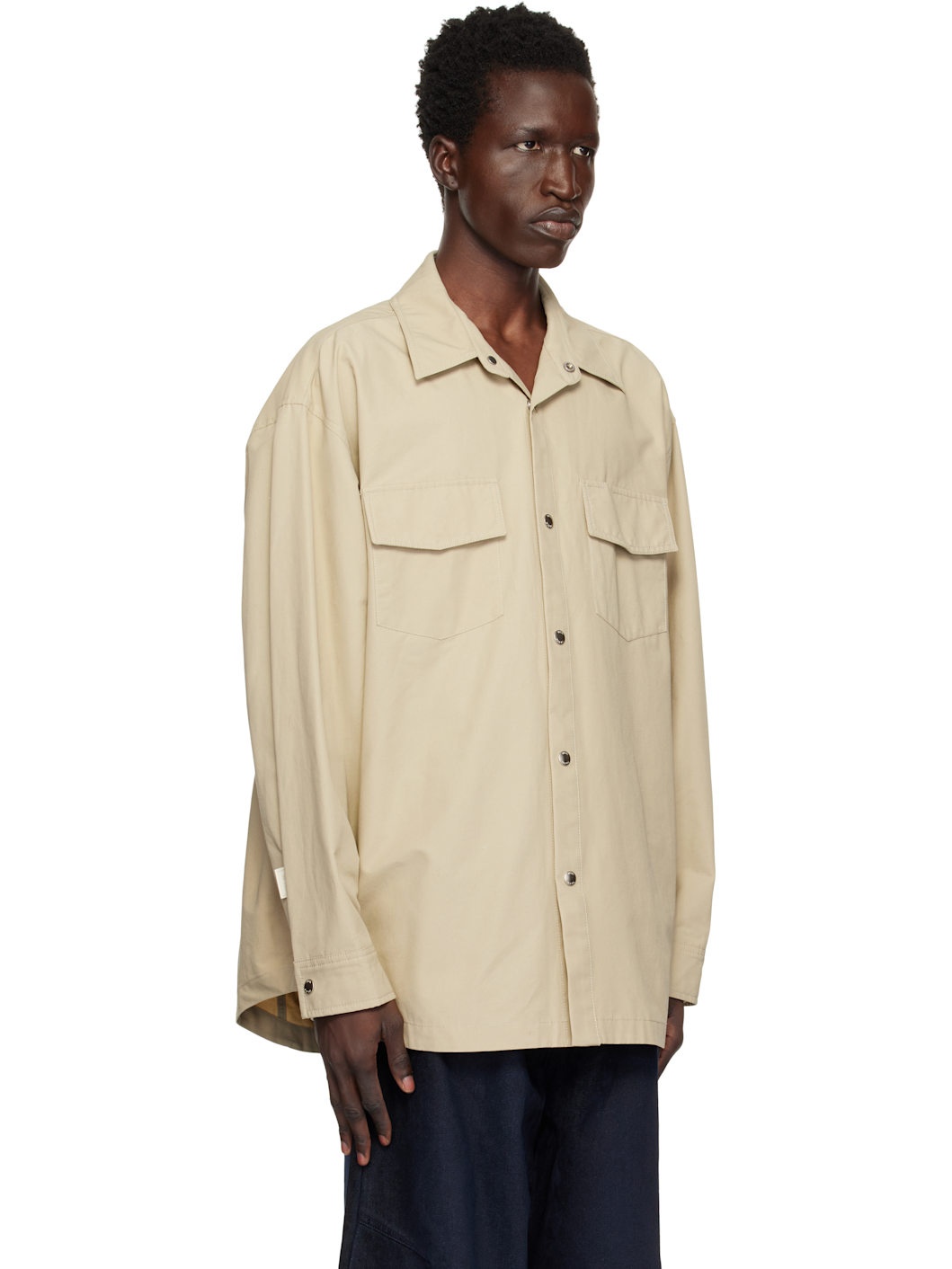 Beige Chest Pocket Shirt - 2