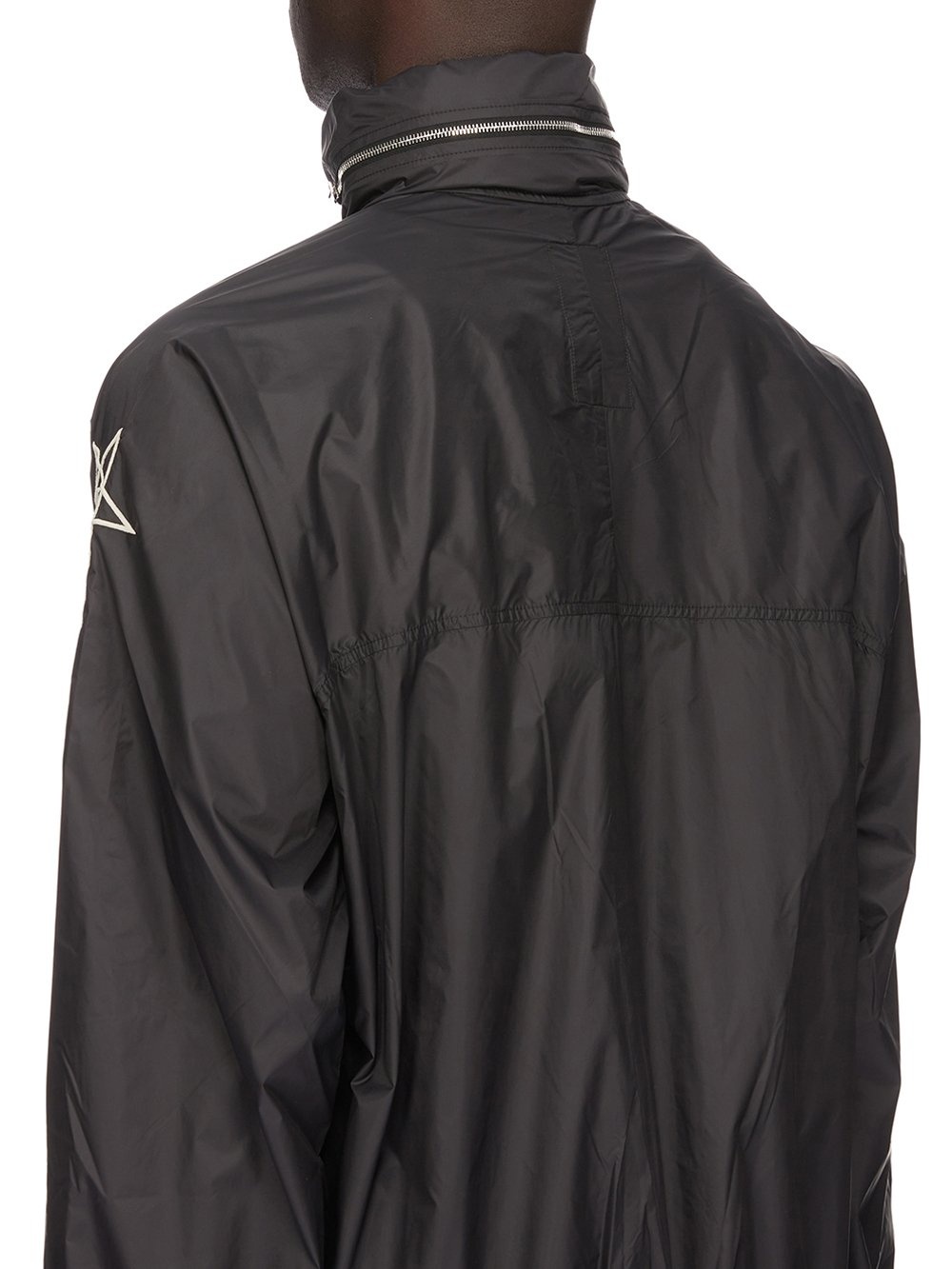 RICK OWENS  Retractable hood cropped twill windbreaker jacket