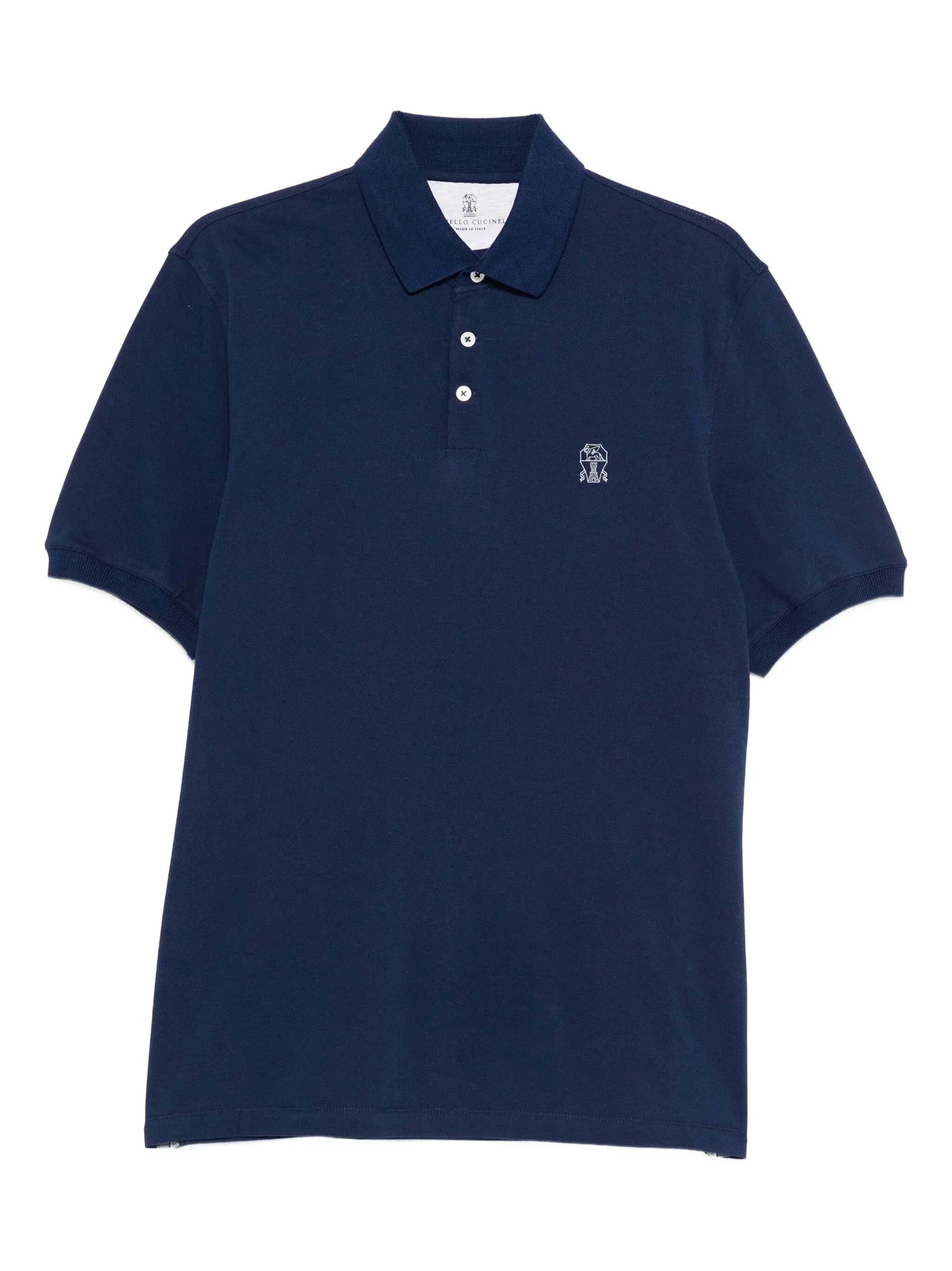 Brunello Cucinelli Embroidered Cotton Polo Shirt - 1