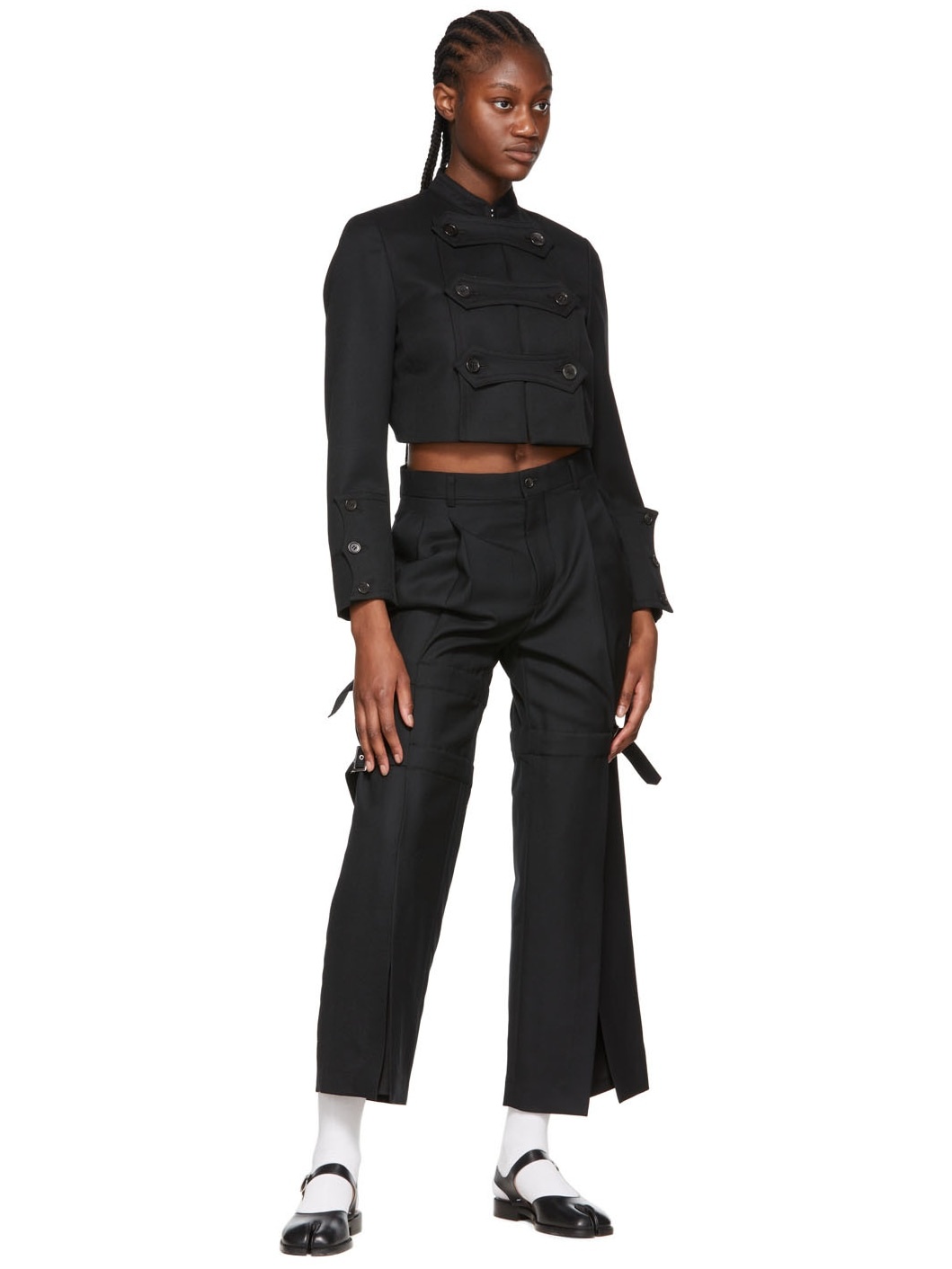 Black Wool Trousers - 4