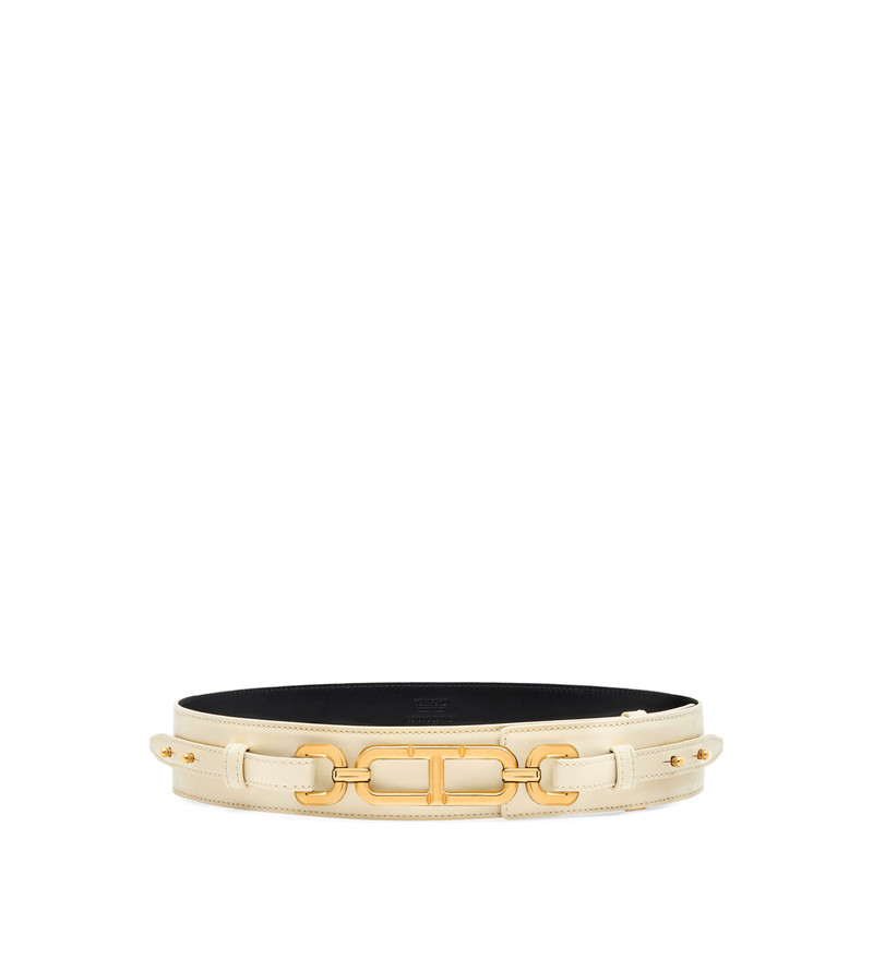 PALMELLATO-EFFECT LEATHER WHITNEY WAIST BELT 1