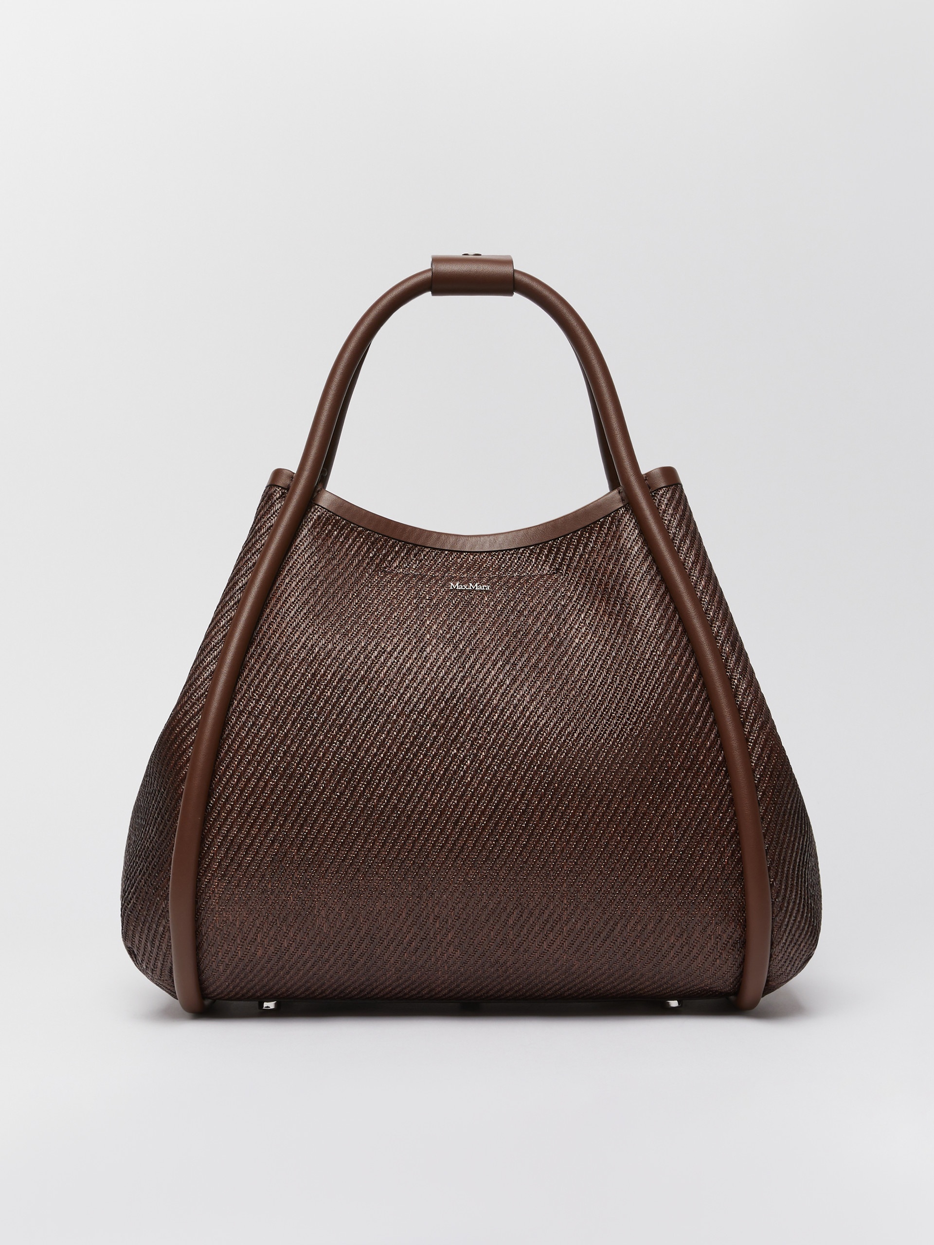 直営♪Max Mara ACCESSORIES ミディアム SUMMERMARINEM Max Mara SUMMERMARINEM Medium raffia-look fabric Marine bag
