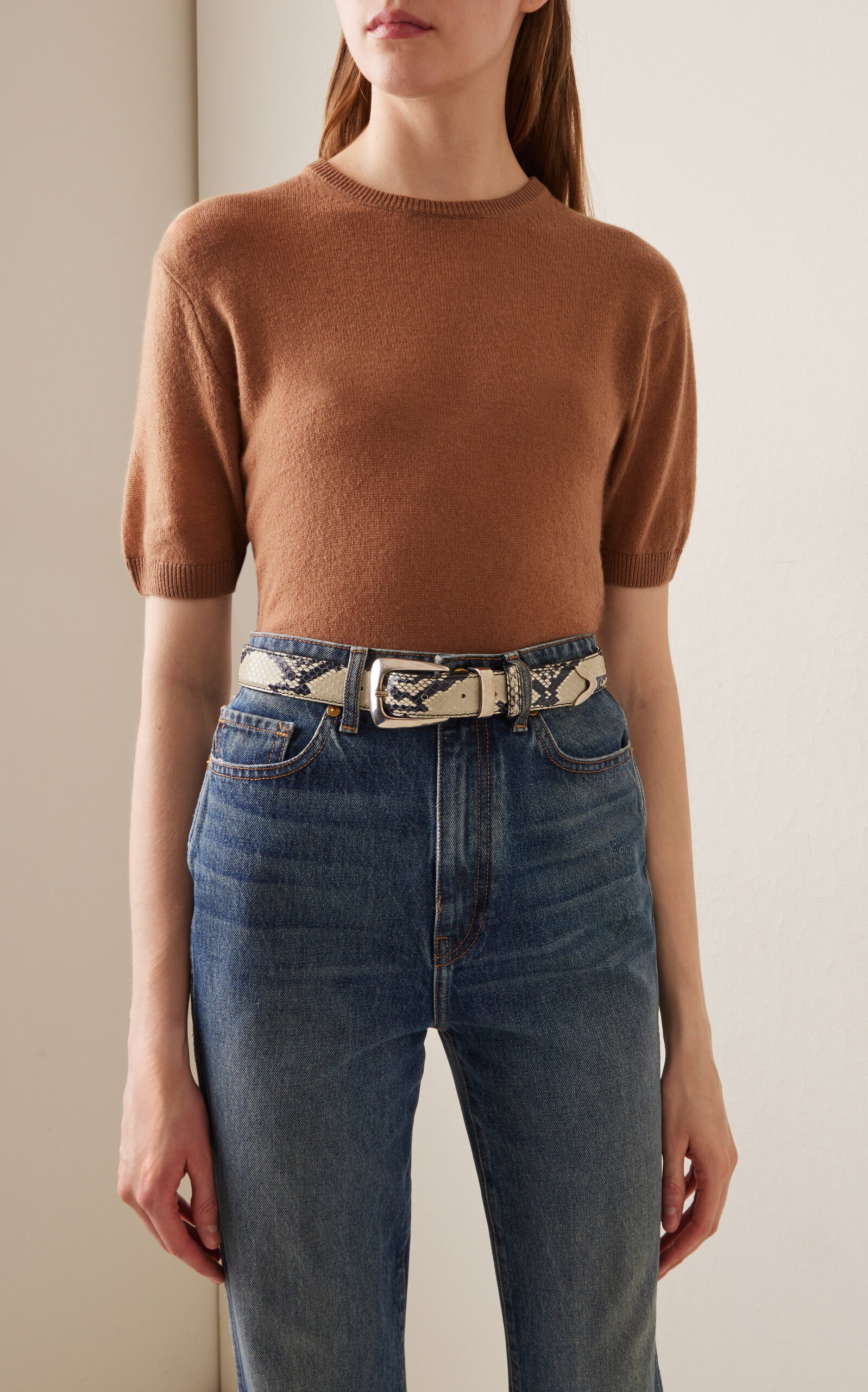 Benny Python-Embossed Leather Belt animal - 2
