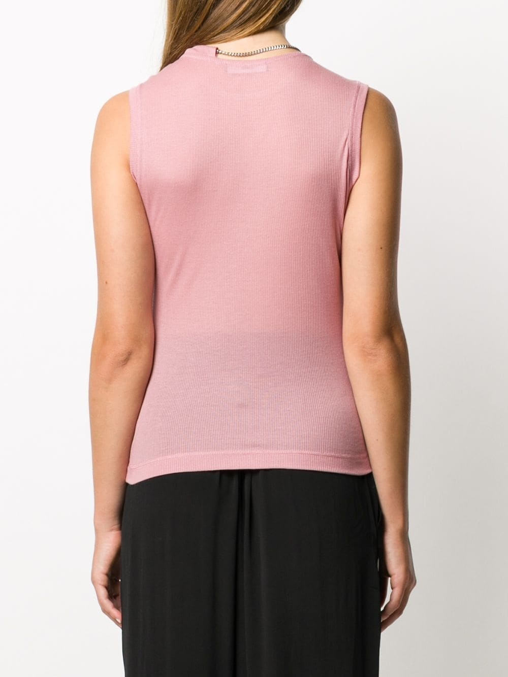 sleeveless fitted T-shirt - 4