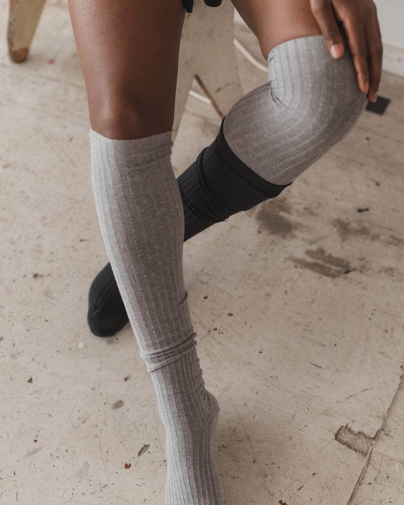 Pack - 2 Overknee Socks - Organic Cotton Rib - 3
