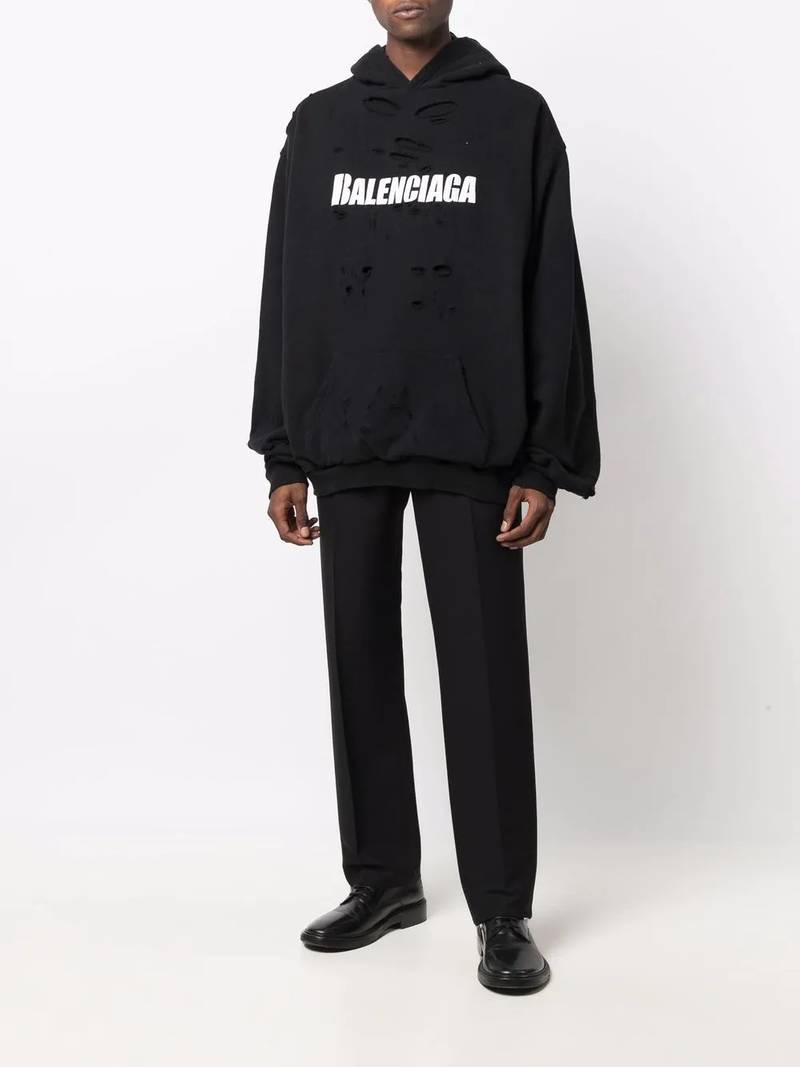 BALENCIAGA Destroyed 까마귀 에 검정 outlook