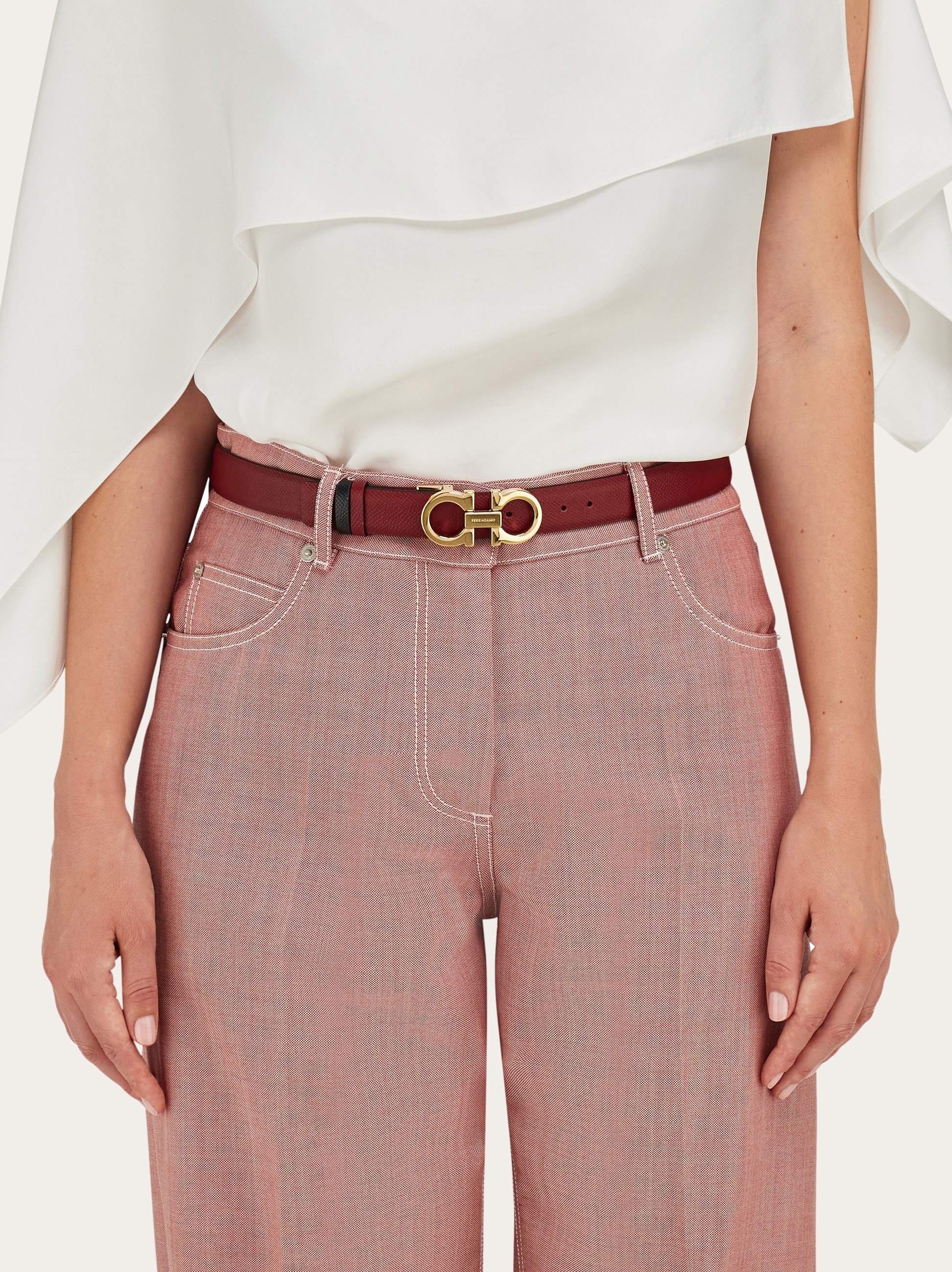 Adjustable and reversible Gancini belt - 4