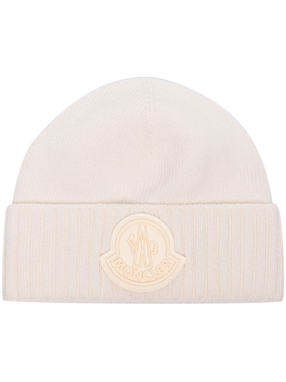 logo patch beanie hat - 1