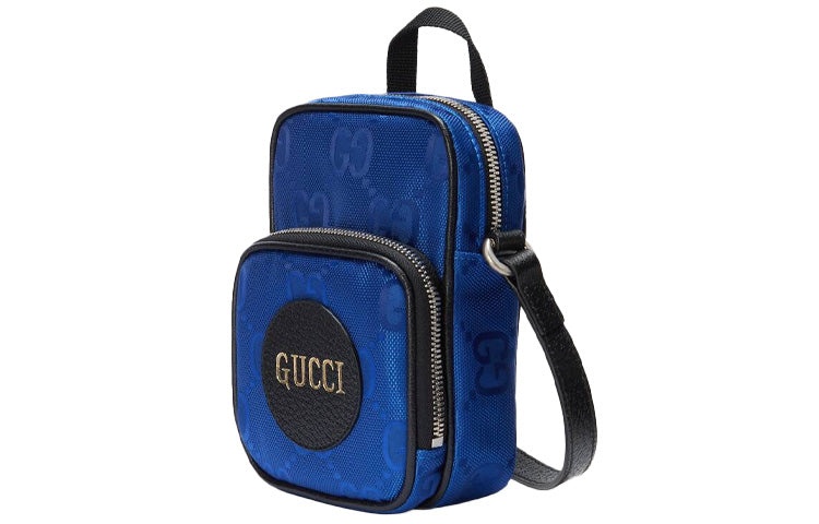 Gucci Off The Grid OTG Environmental Friendly Series Logo Leather Logo Nylon handbag Mini Blue Black - 2