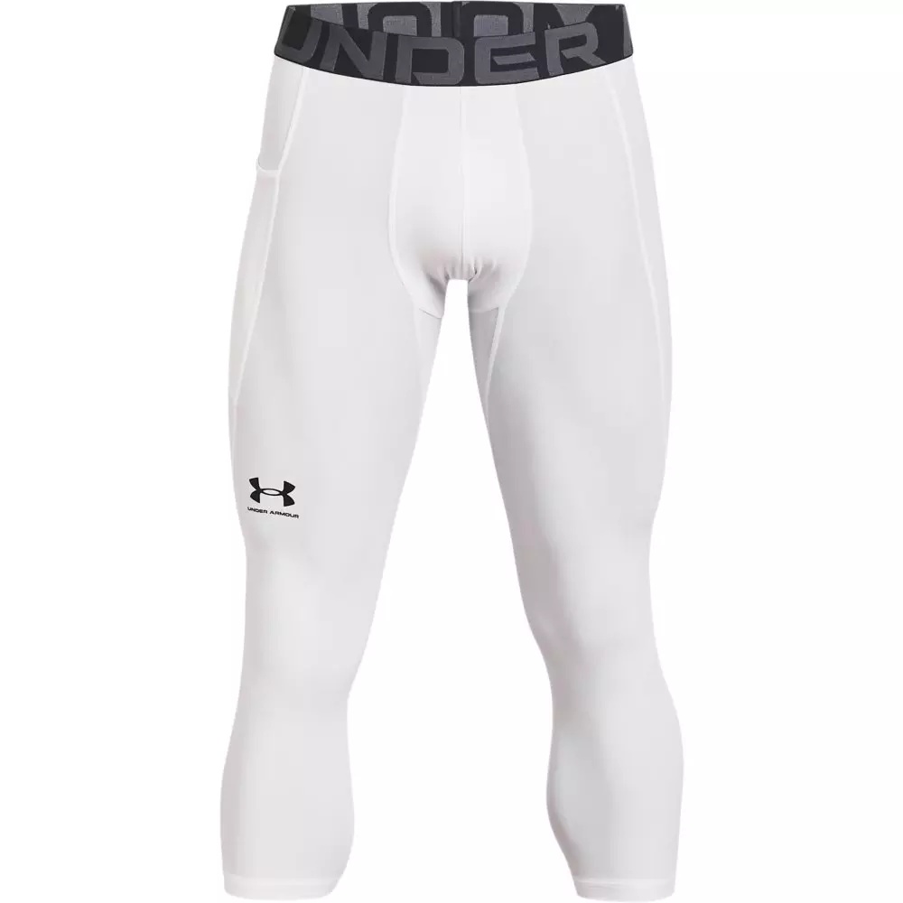 Men's White HeatGearÂ® Armour Â¾ Leggings - 3