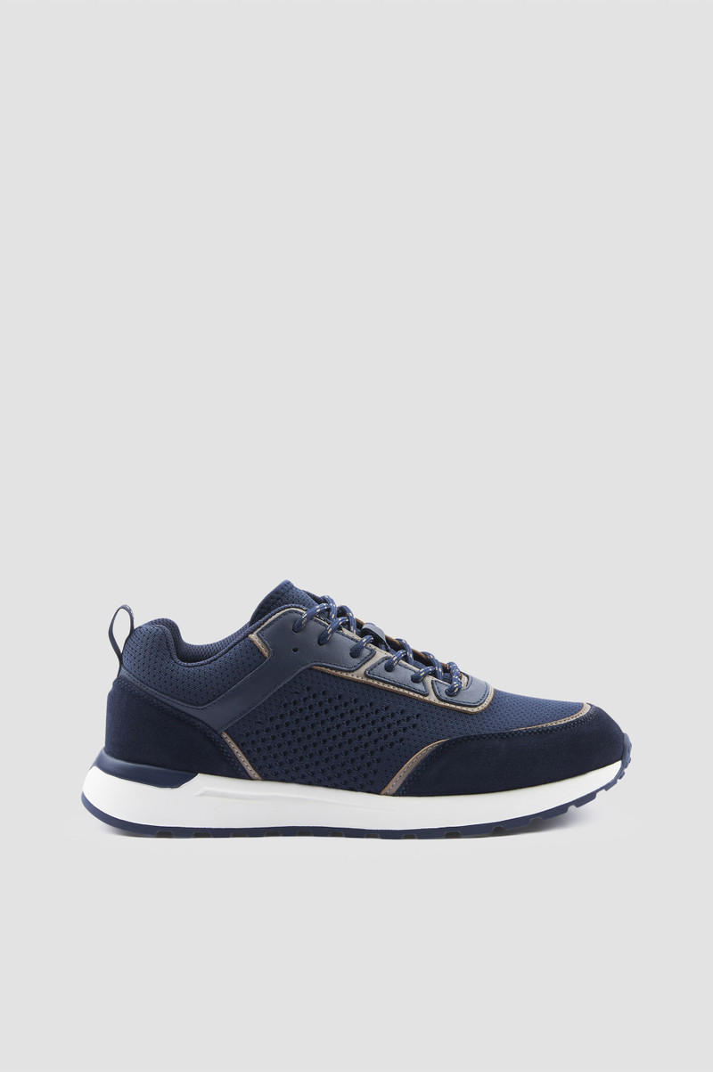 KNIT AND LEATHER SNEAKERS 1