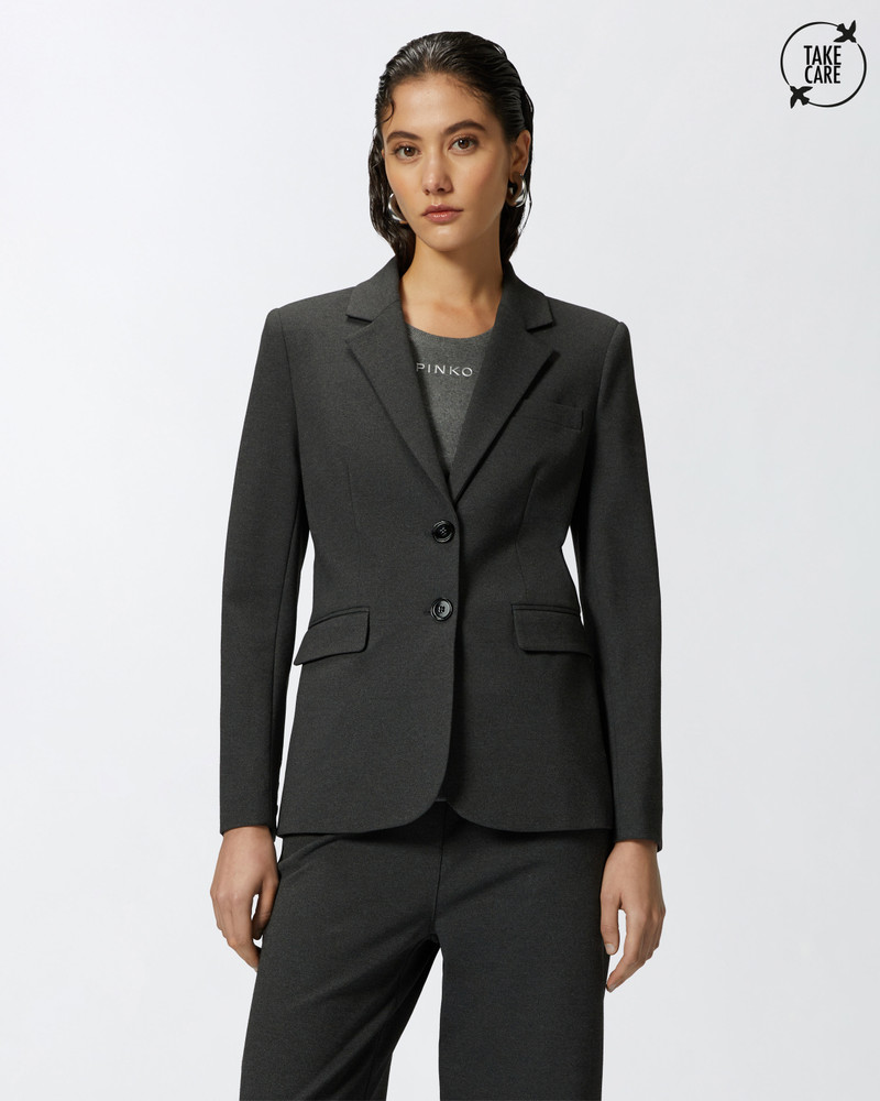 PINKO SINGLE-BREASTED BLAZER WITH STRUCTURED SHOULDERS outlook