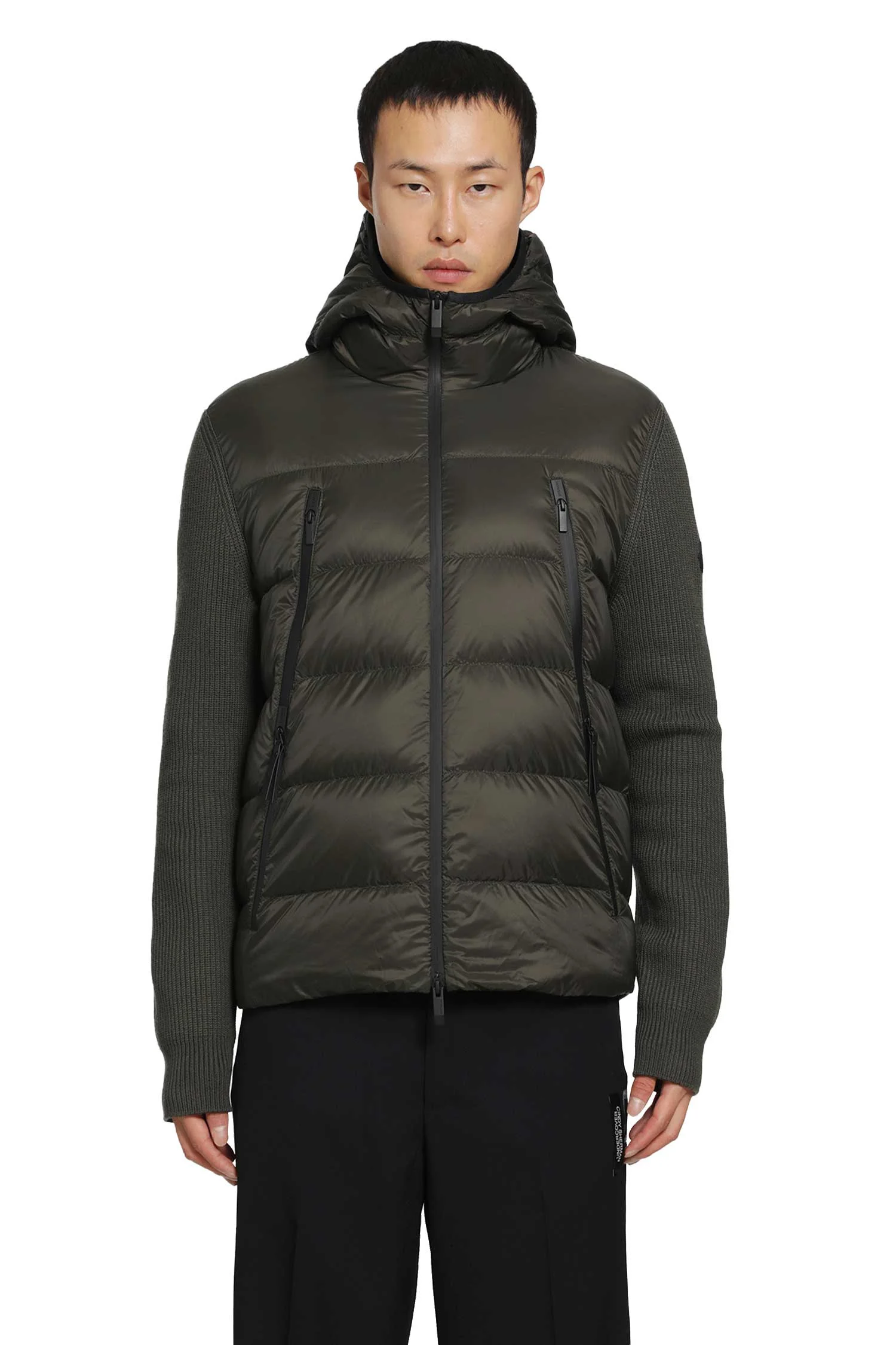 Padded Wool Zip-up Cardigan - 1