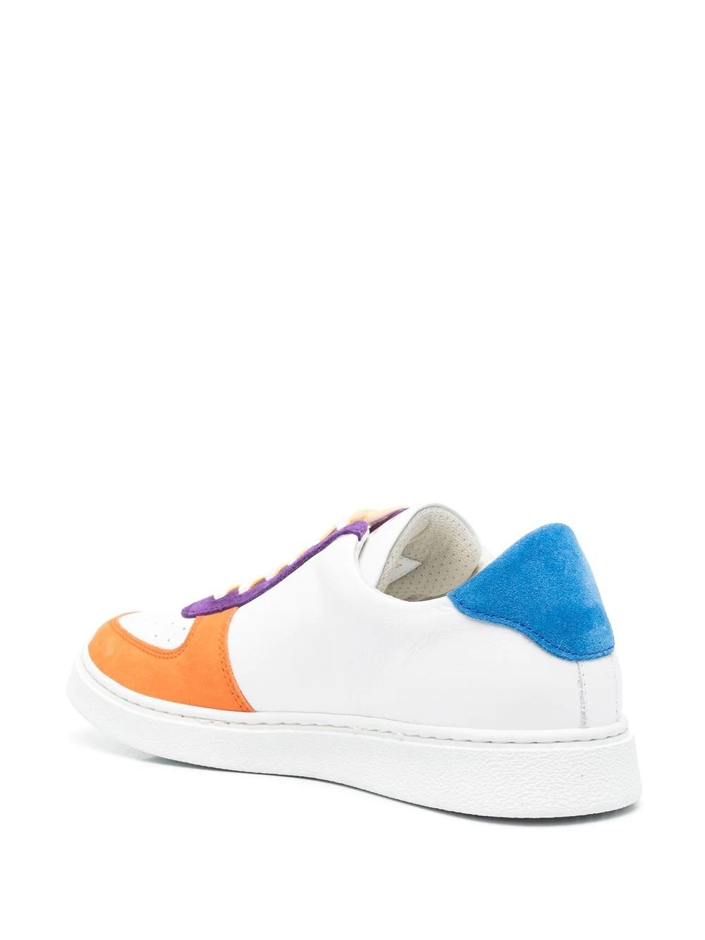 colour-block low-top sneakers - 3