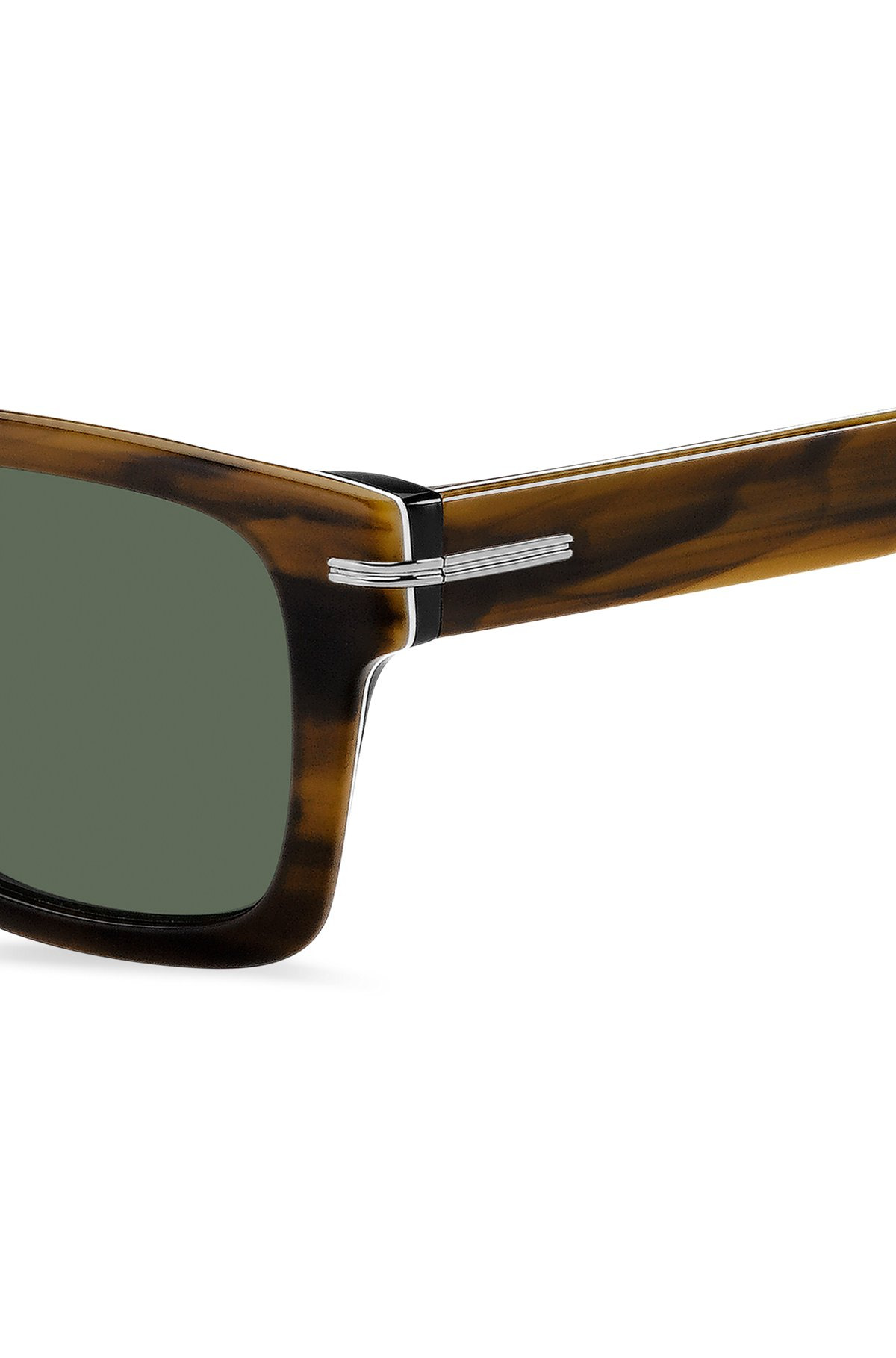 PATTERNED-ACETATE SUNGLASSES WITH SILVER-TONE HARDWARE - 2