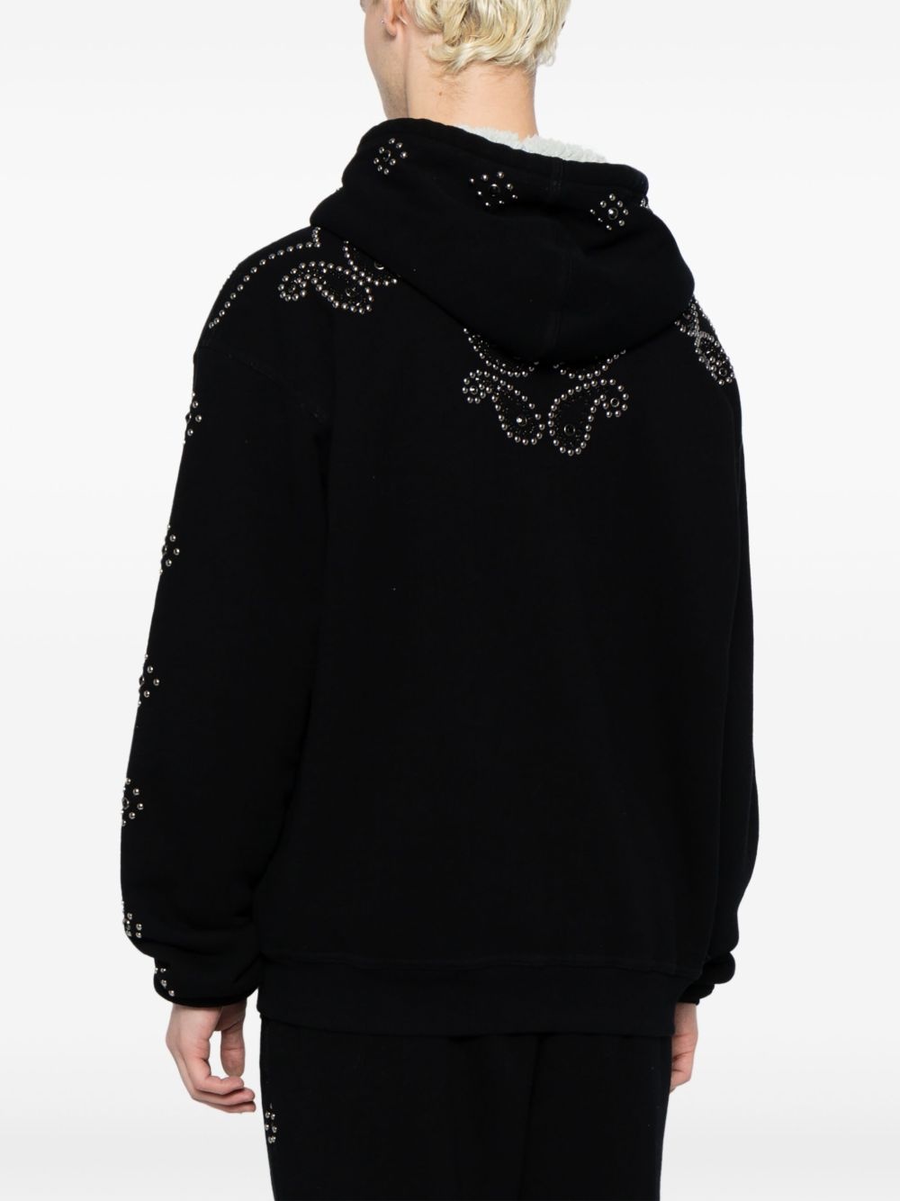 bead-embellished Western-style hoodie - 4