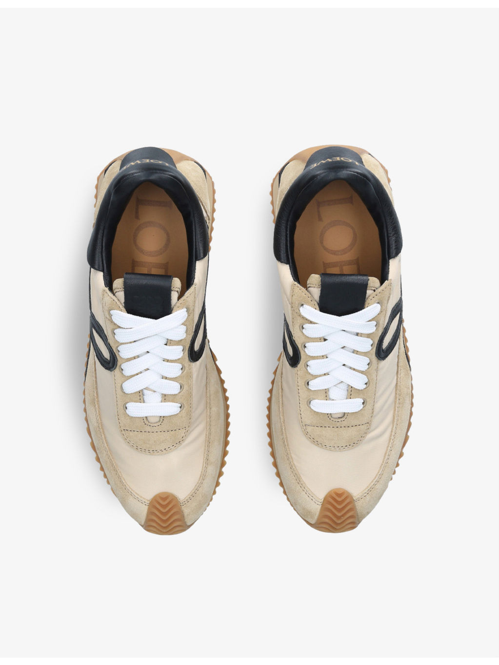 Flow Runner monogram leather and shell trainers - 2