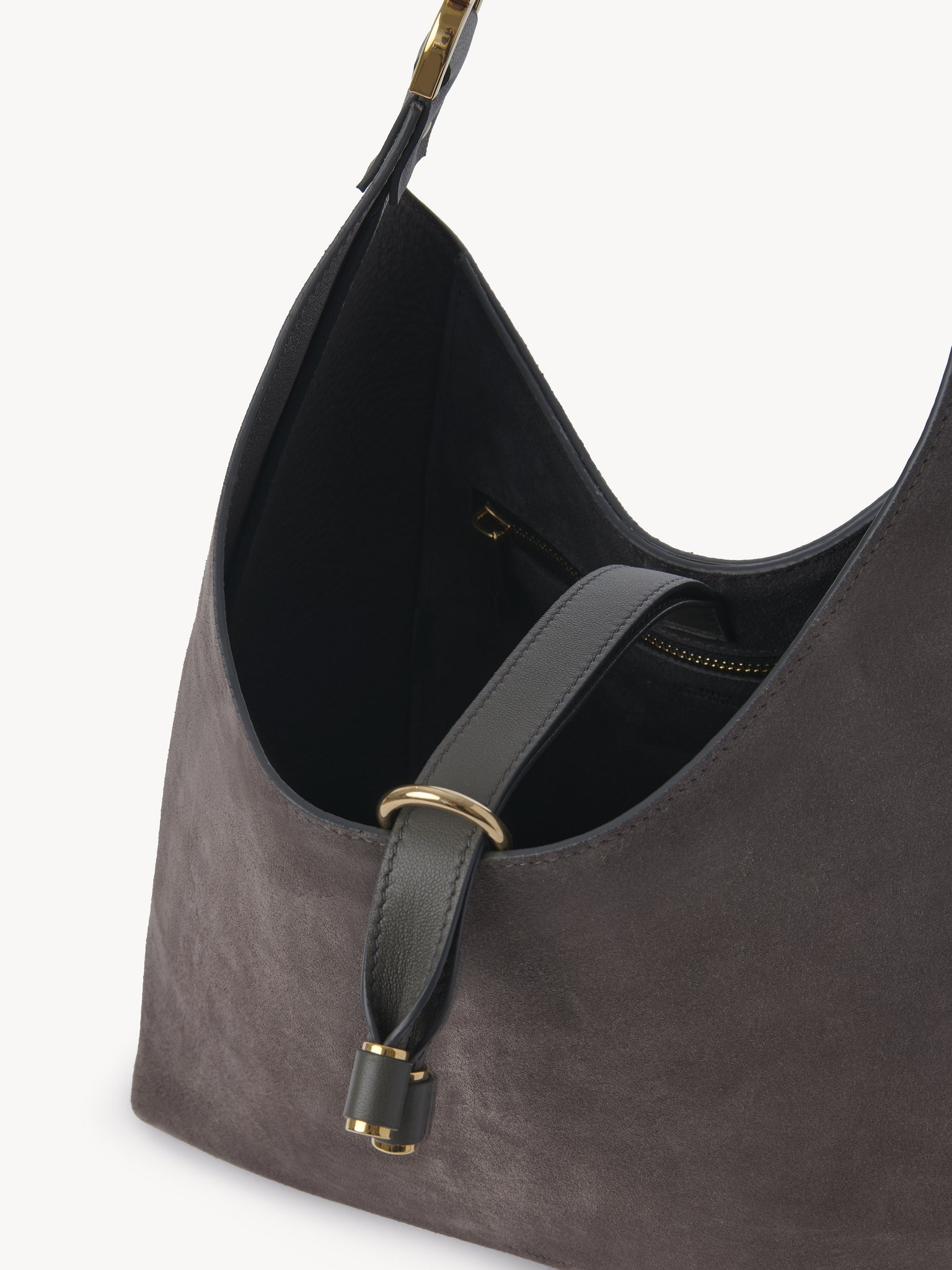 SMALL MARCIE HOBO BAG IN SUEDE LEATHER - 6