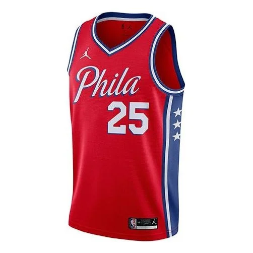 Air Jordan Basketball Vest Jersey SW Fan Edition 2020 Season Philadelphia 76ers Simmons 2 No. 5 Larg - 1