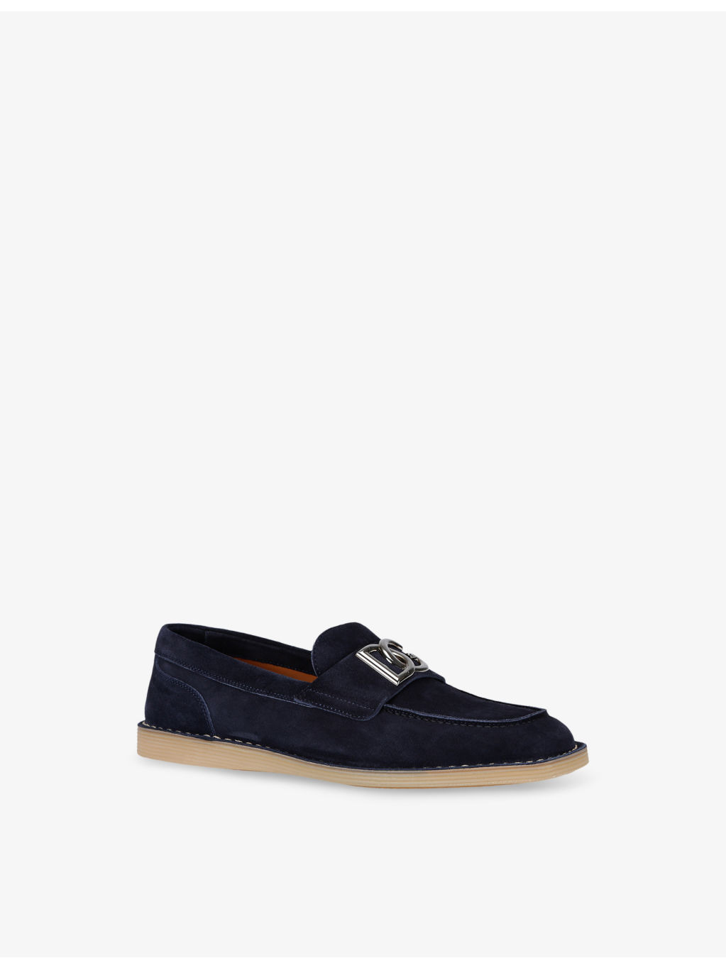 Brand-Plaque Suede Loafers - 3