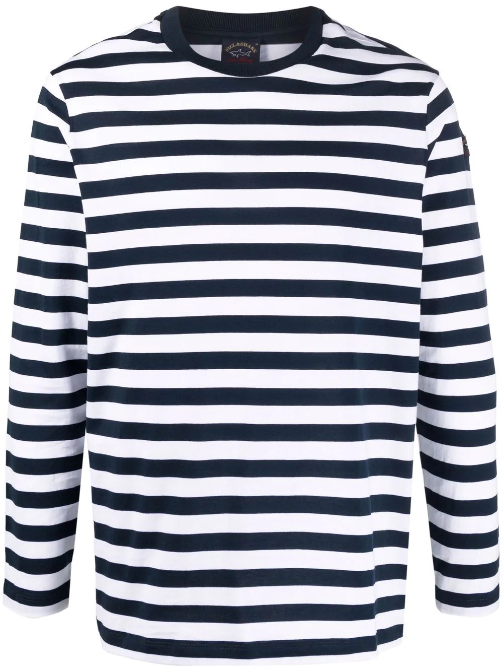 long-sleeved stripe T-shirt - 1