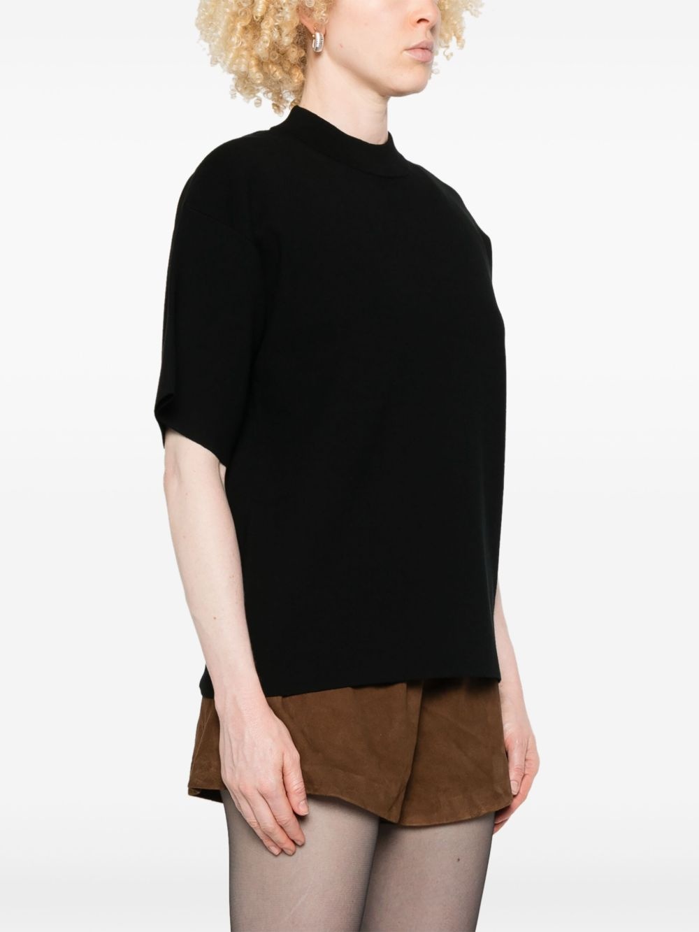 mock-neck T-shirt - 3