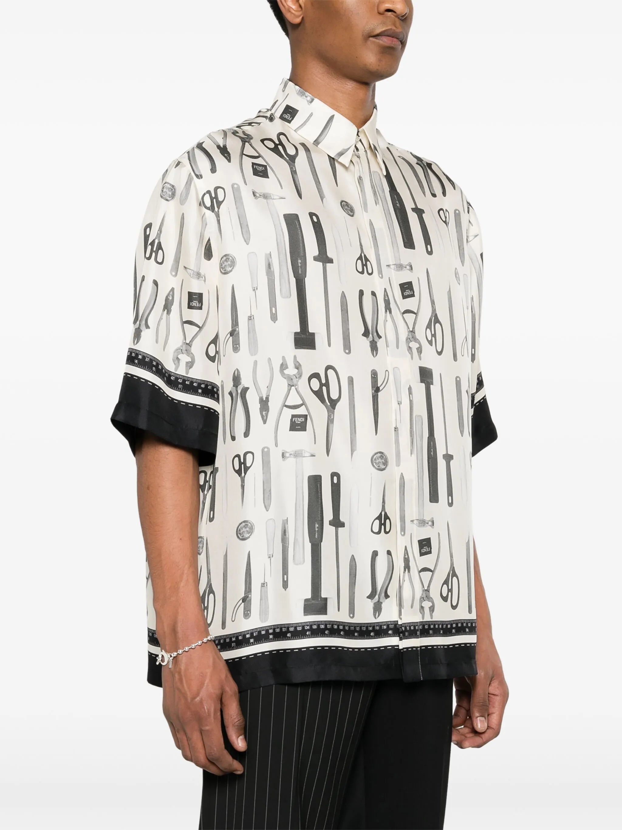 Graphic-print Silk Shirt - 5