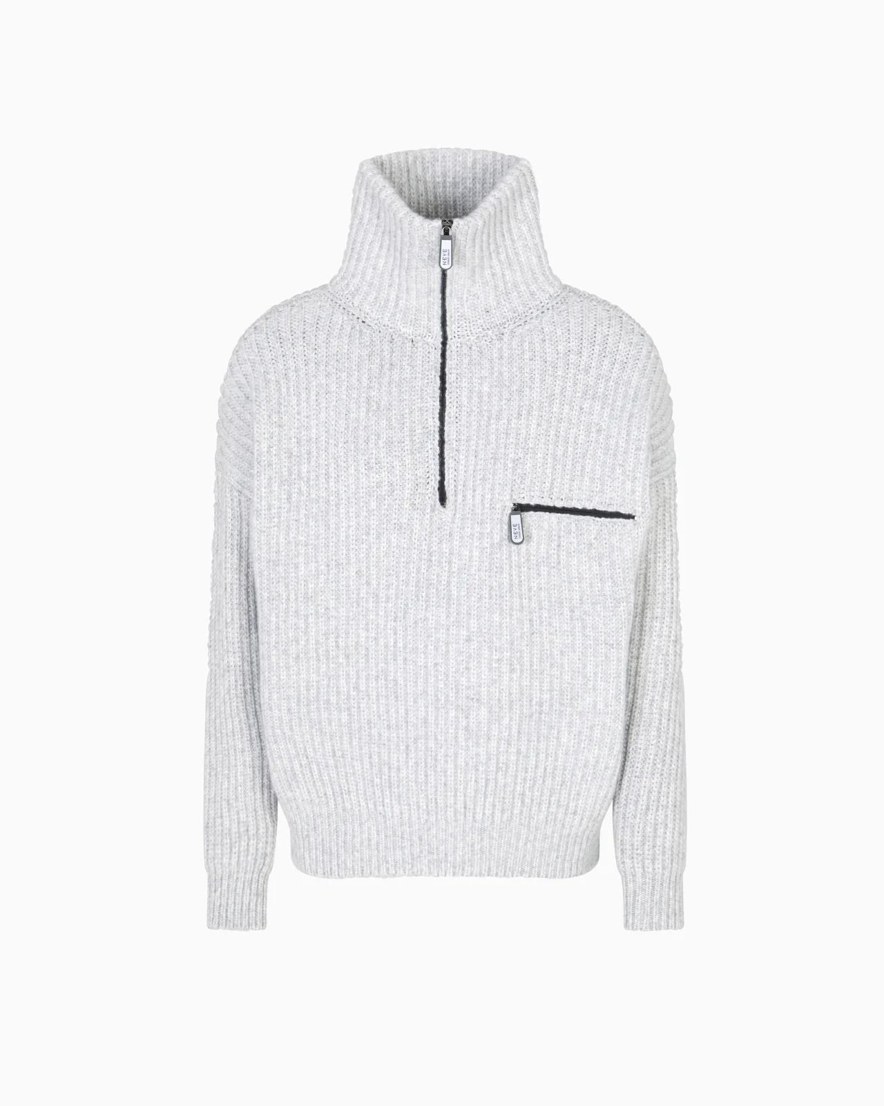 GIORGIO ARMANI NEVE PURE CASHMERE JUMPER WITH ZIP - 1