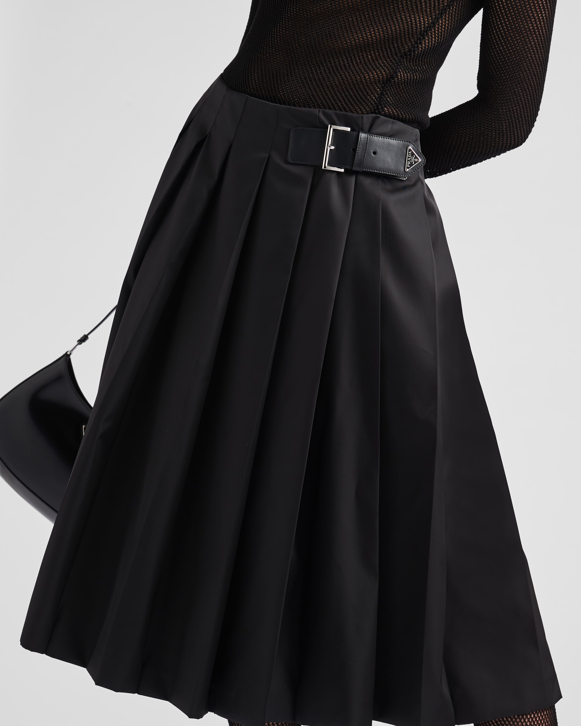 Pleated Re-Nylon skirt