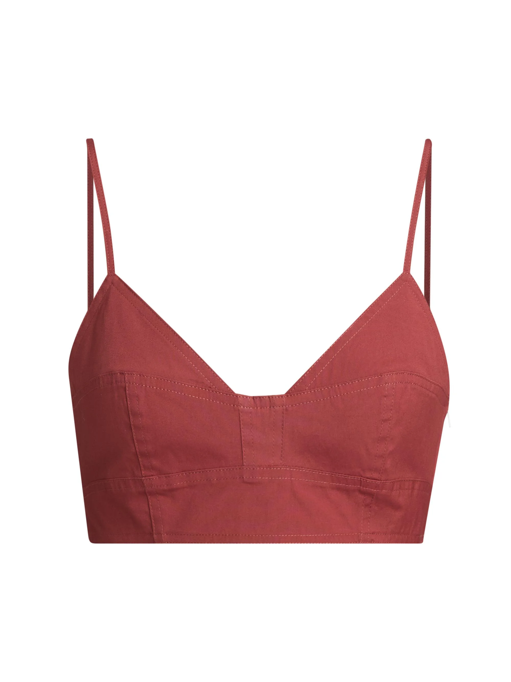 Women's Joan Stretch-Cotton Bra Top - Apple Butter - 1
