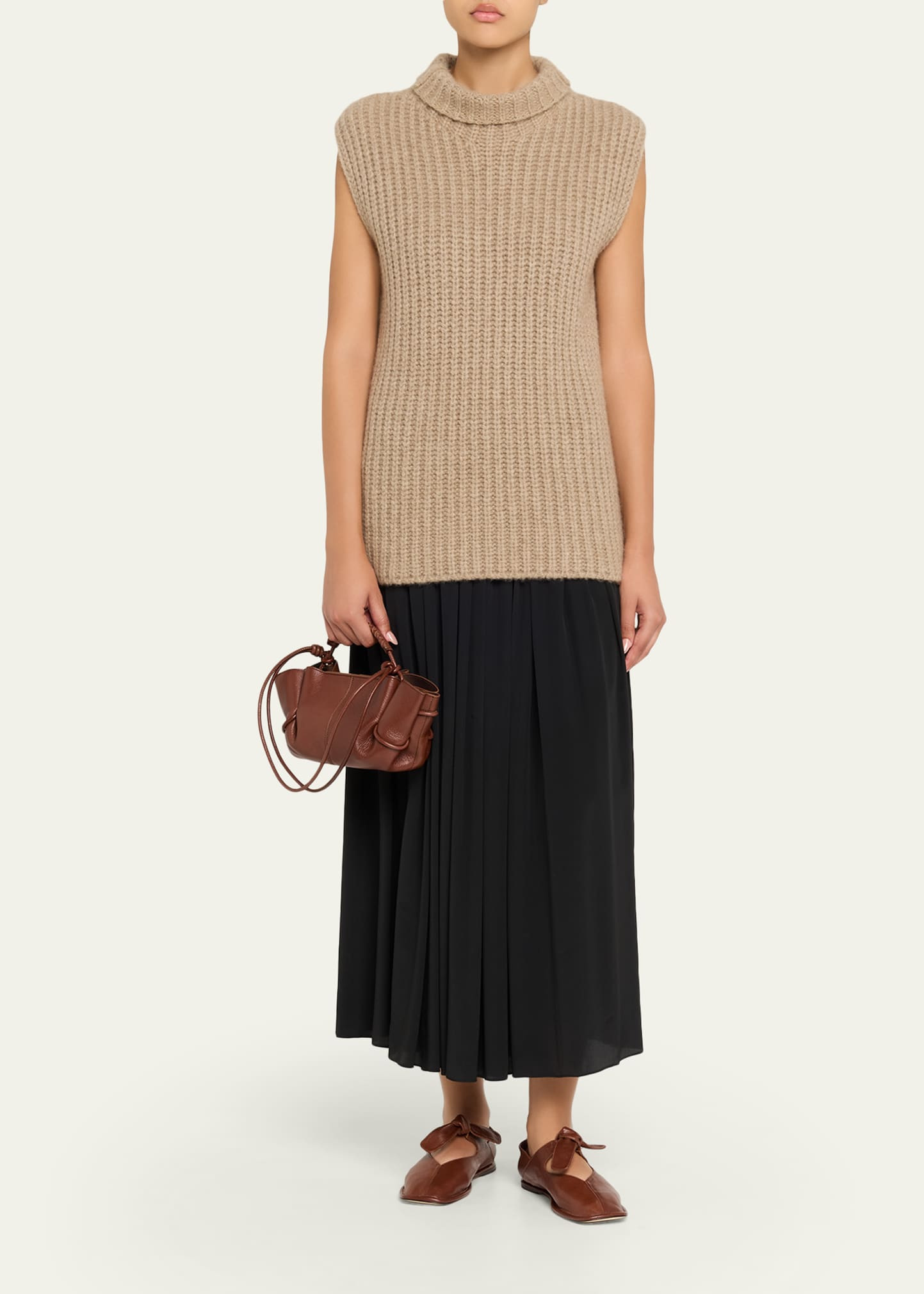 Arta Mini Pleated Leather Crossbody Bag - 6