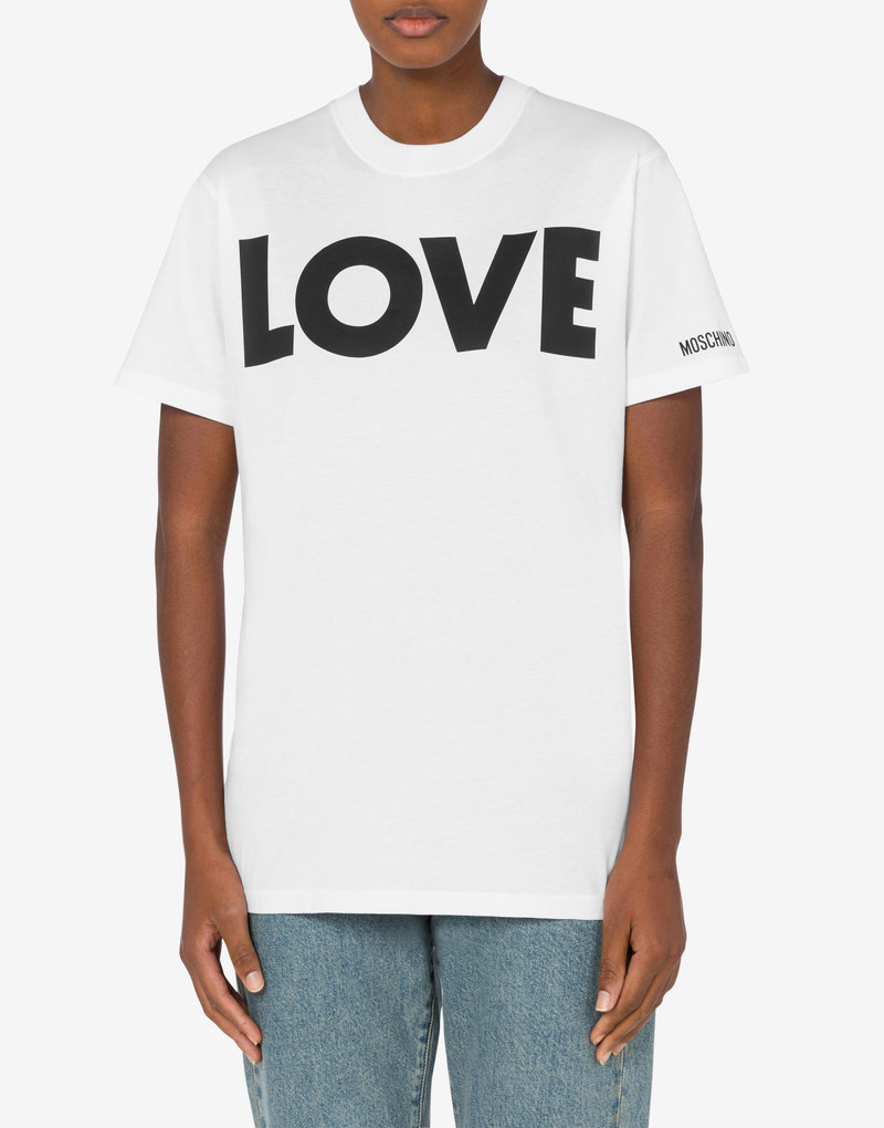 Moschino T-SHIRT IN ORGANIC JERSEY LOVE outlook