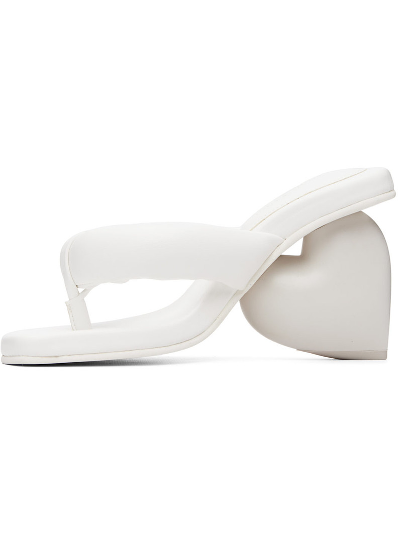YUME YUME White Love Mule Sandals outlook
