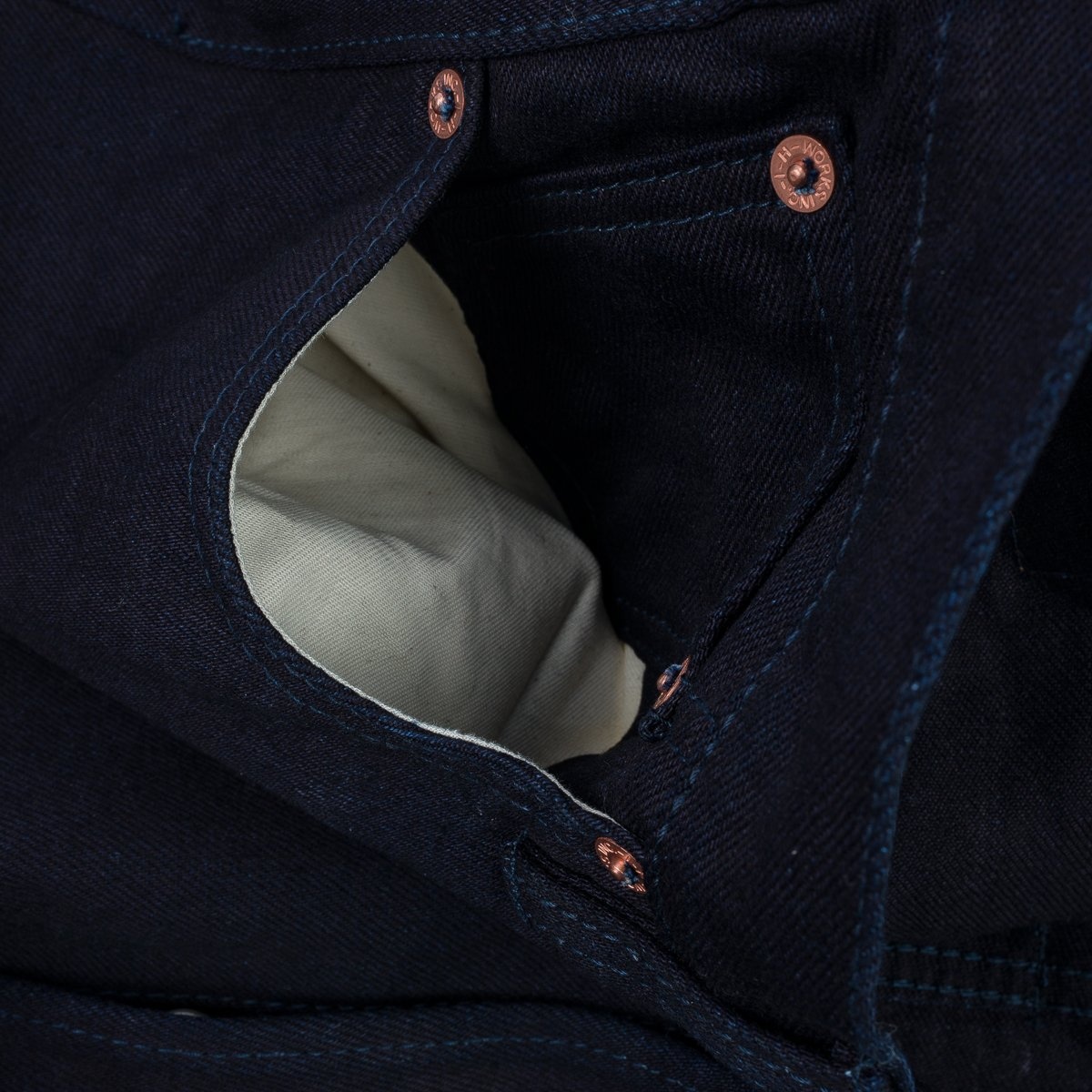 IH-634S-14ii 14oz Selvedge Denim Straight Cut Jeans - Indigo/Indigo - 12
