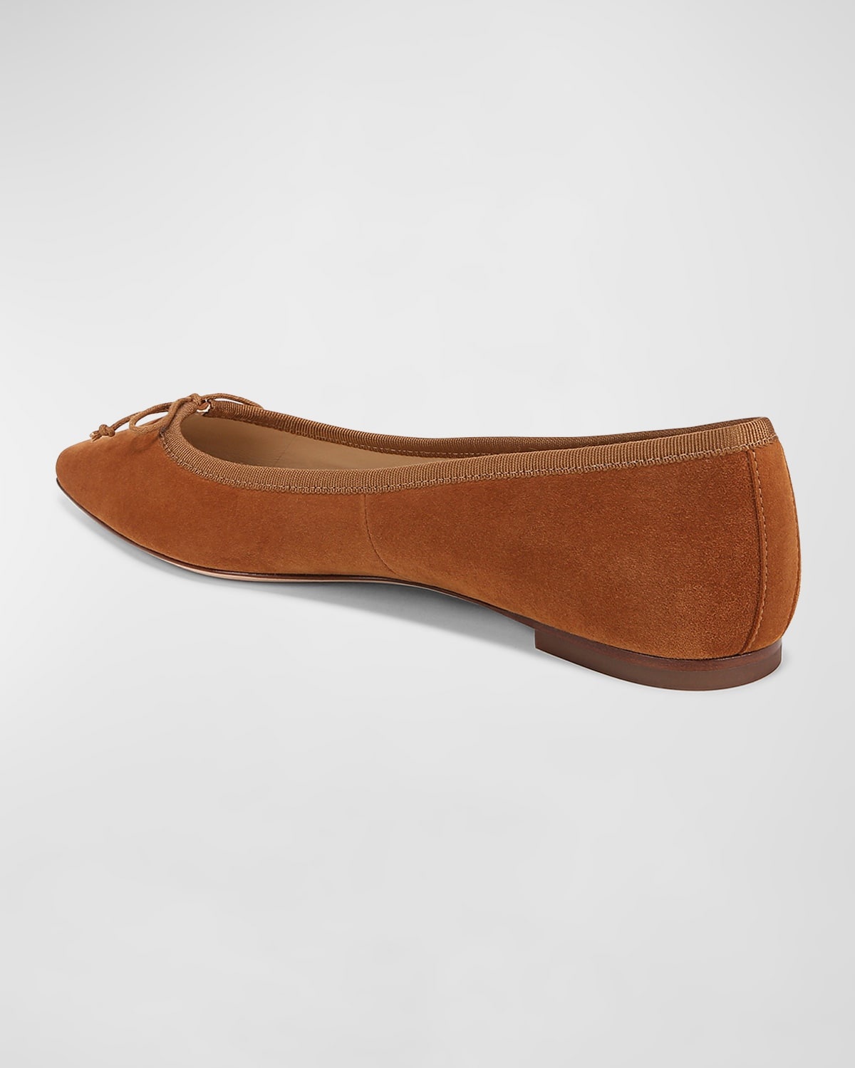 Catherine Suede Bow Ballerina Flats - 3