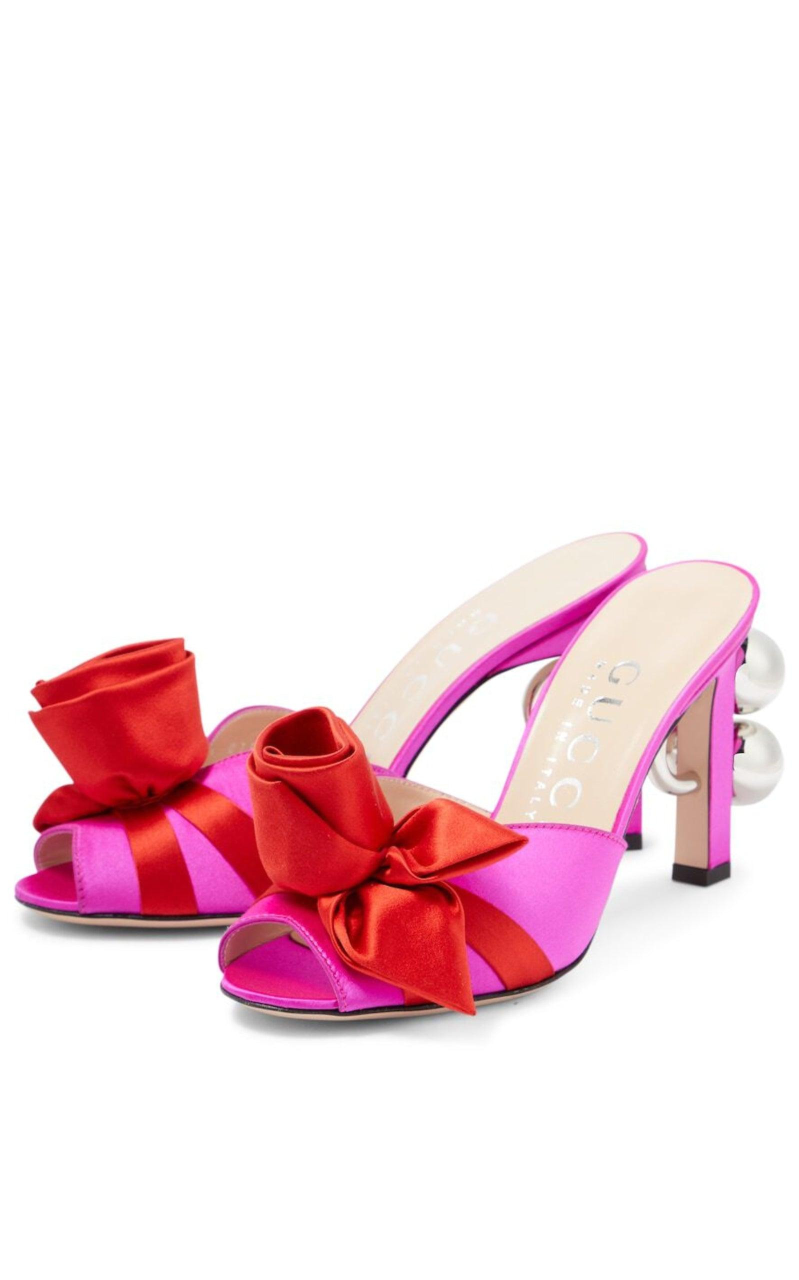 Shawana Satin Flower Mules - 5