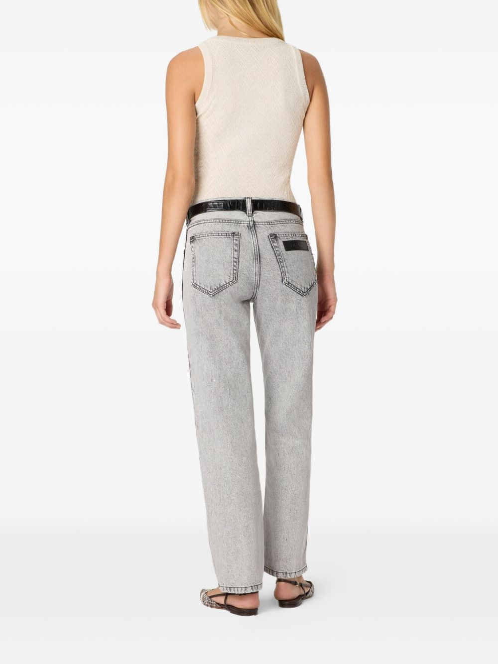 herringbone-pattern sleeveless top - 3