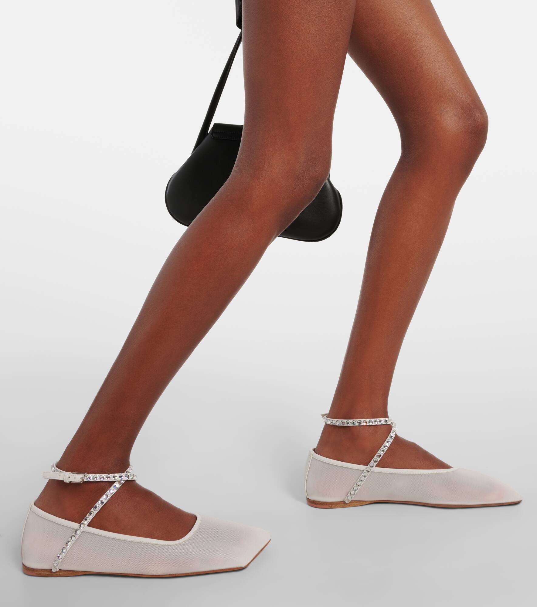 Ane embellished mesh ballet flats - 7
