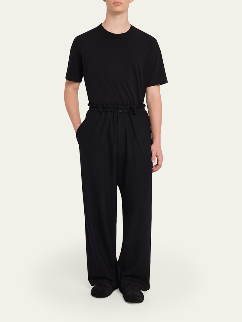 Yohji Yamamoto Men's Wool Jersey Pants outlook