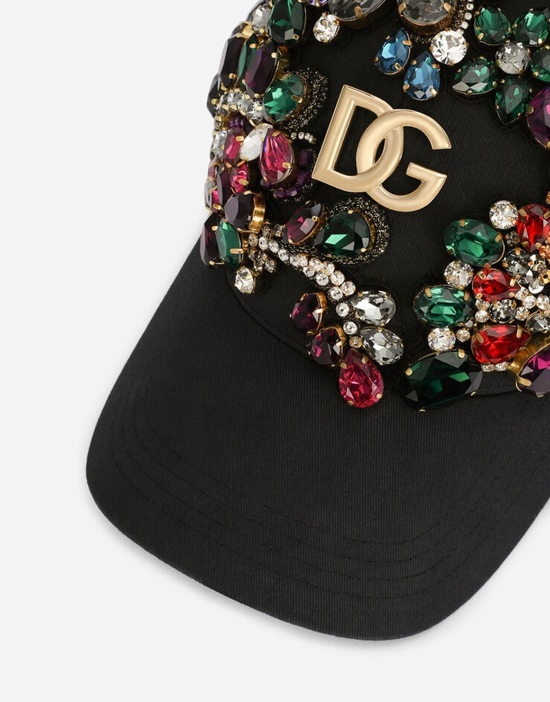 Baseball cap with colorful rhinestones and DG logo 3